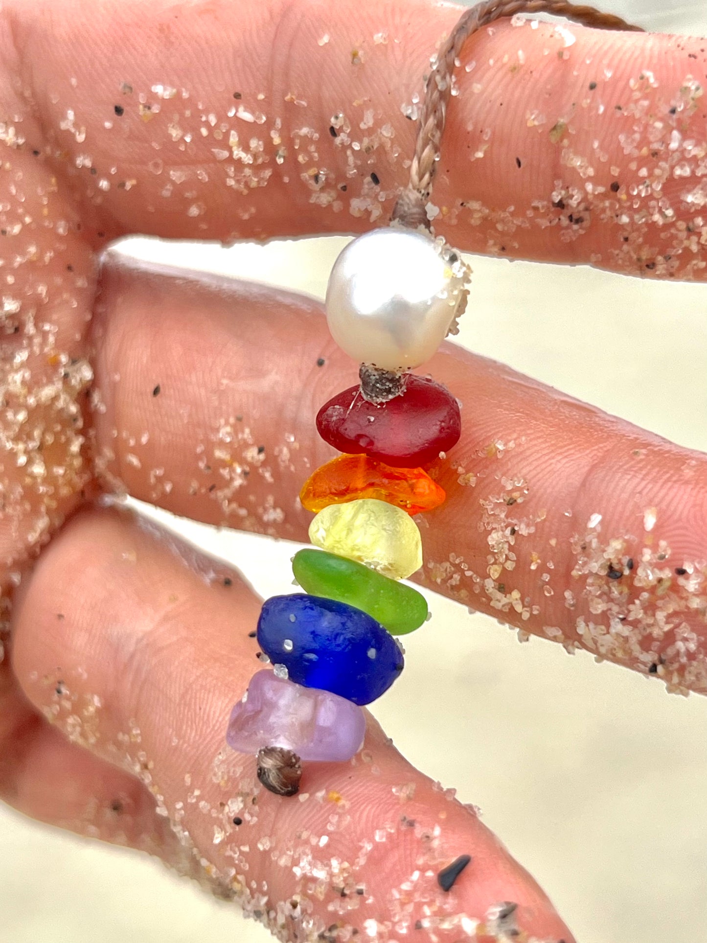 Chakra Sea Glass Necklace