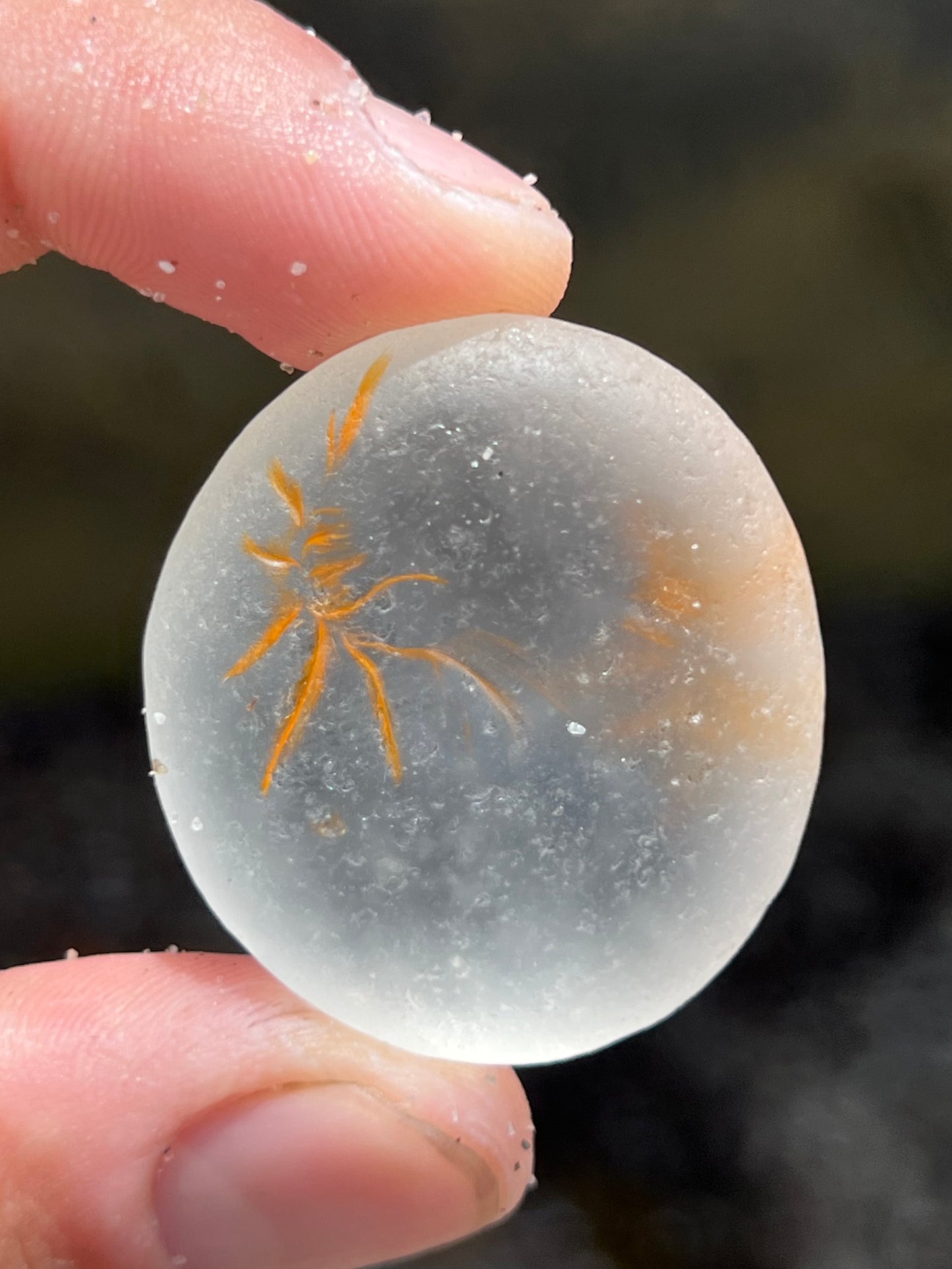 Murano Sea Glass- Orange