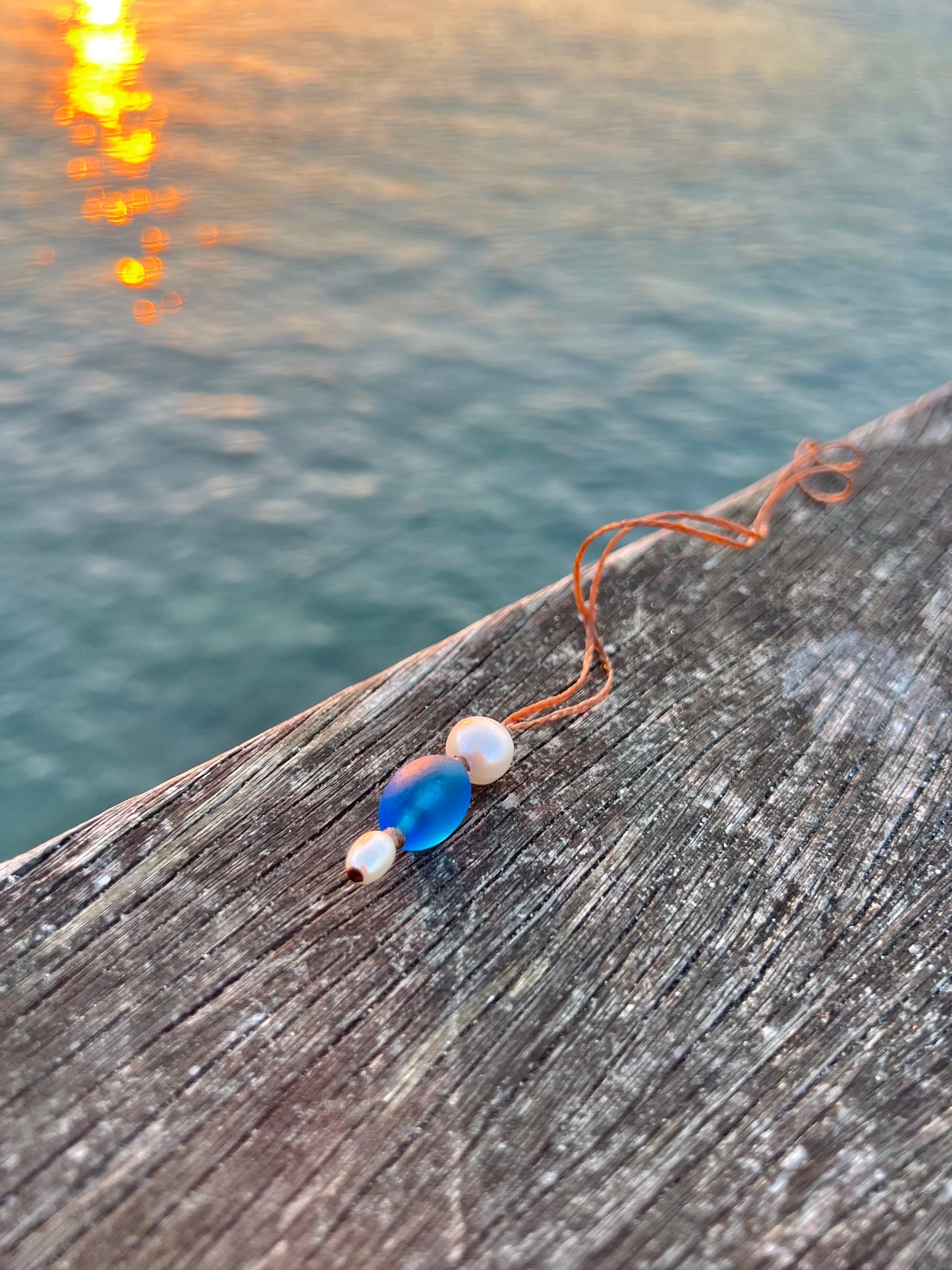 RARE Turquoise Sea Bead Necklace