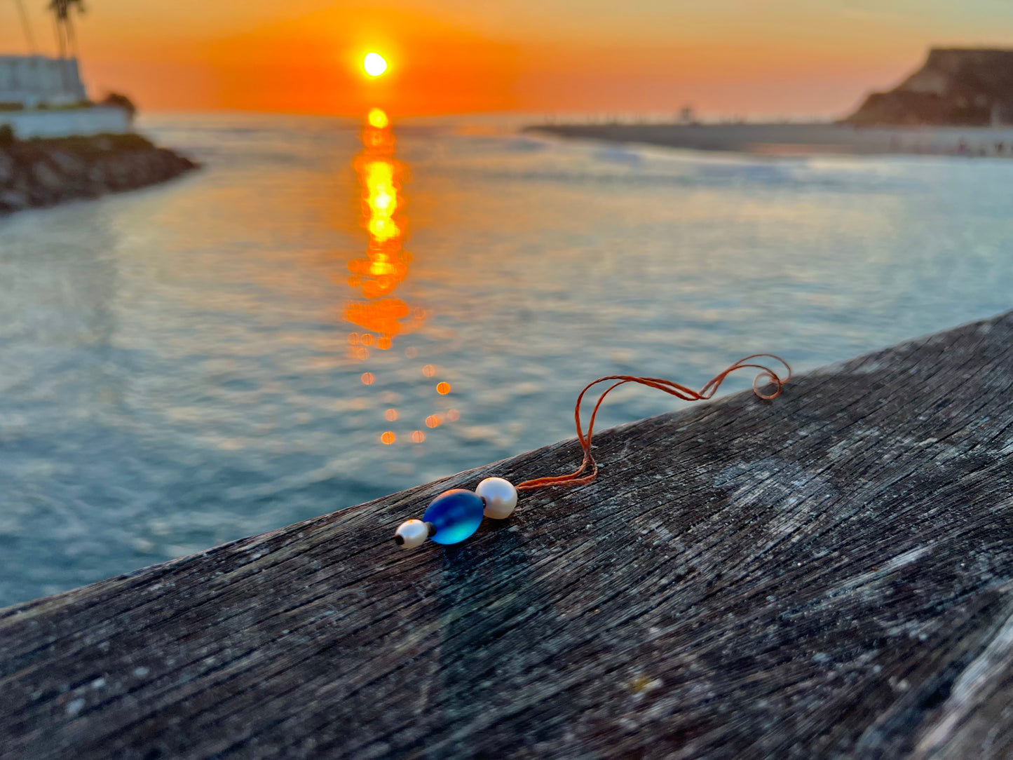 RARE Turquoise Sea Bead Necklace