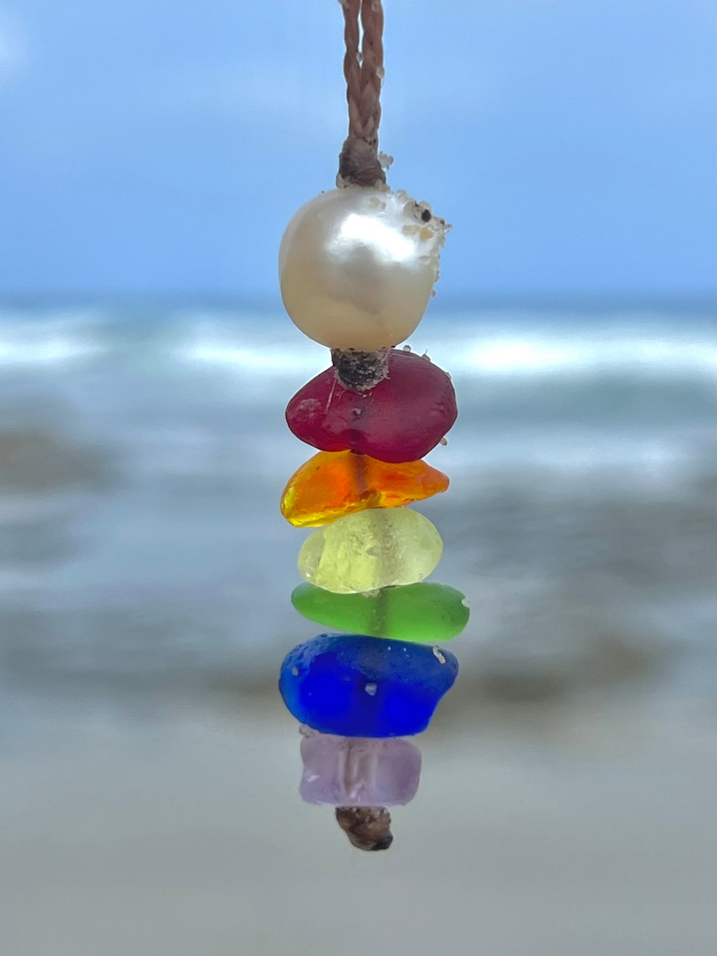 Chakra Sea Glass Necklace