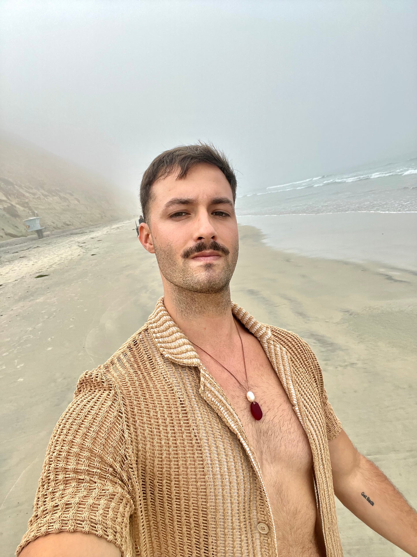 “Fire” Red Sea Glass Necklace