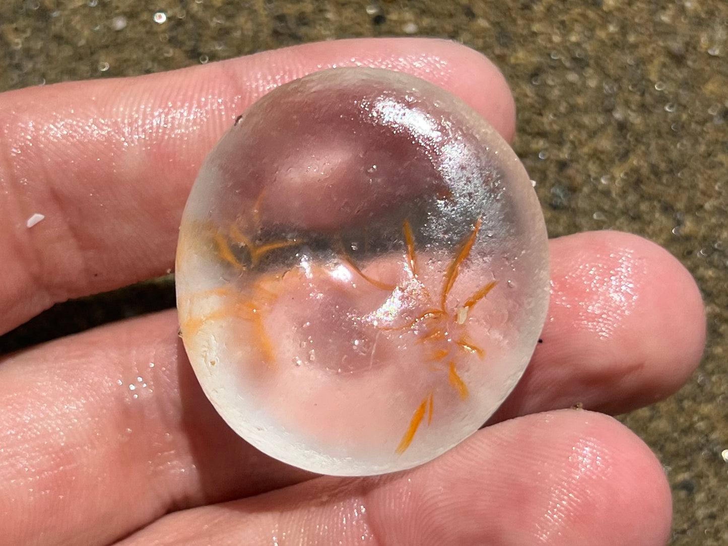 Murano Sea Glass- Orange