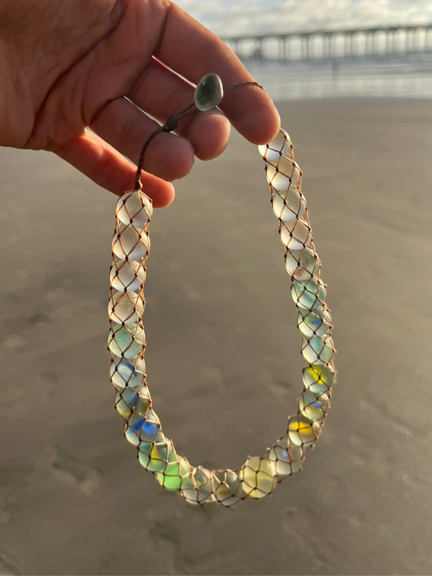 “Tsunami” Sea Marble Necklace- RARE