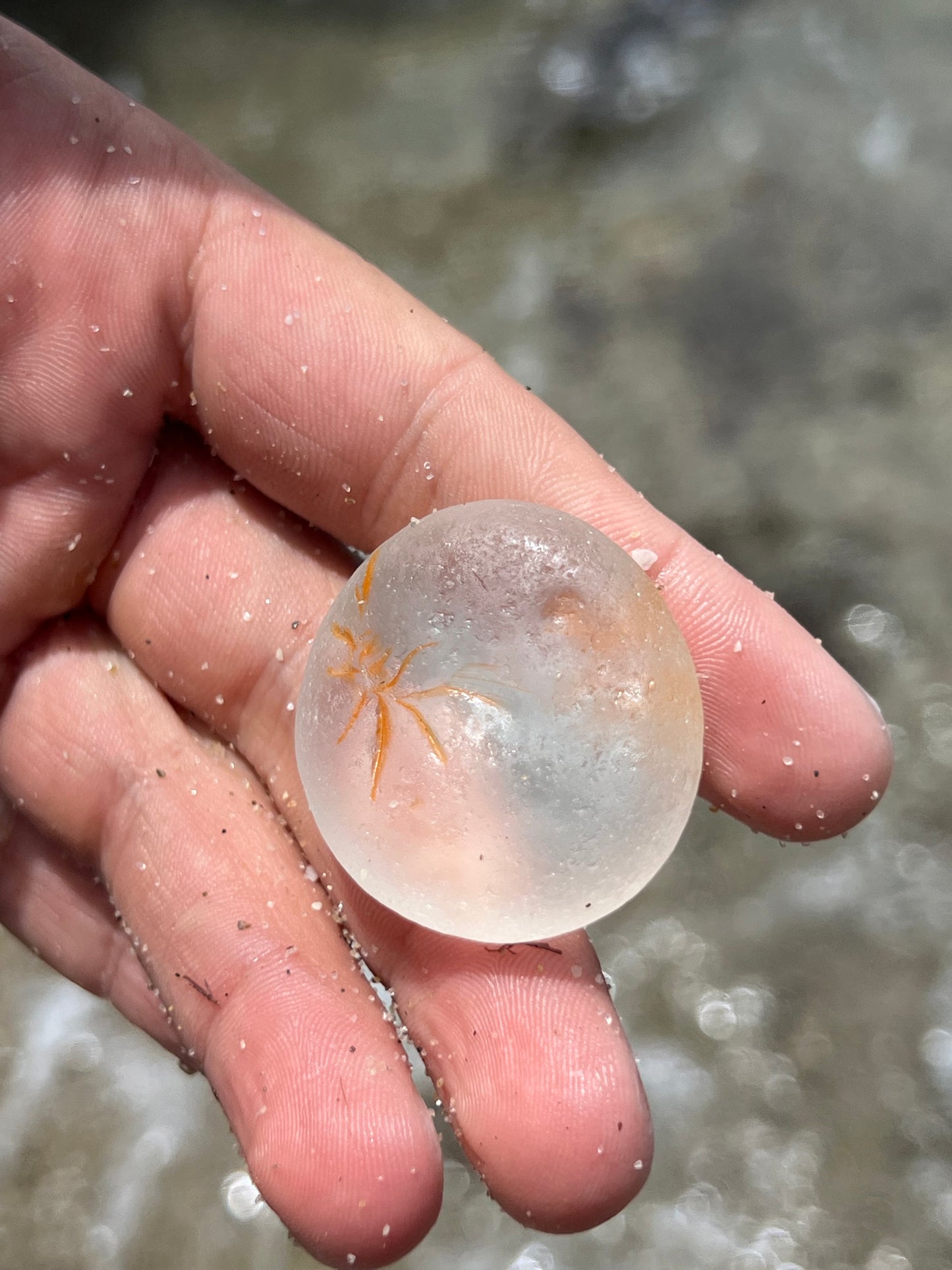 Murano Sea Glass- Orange