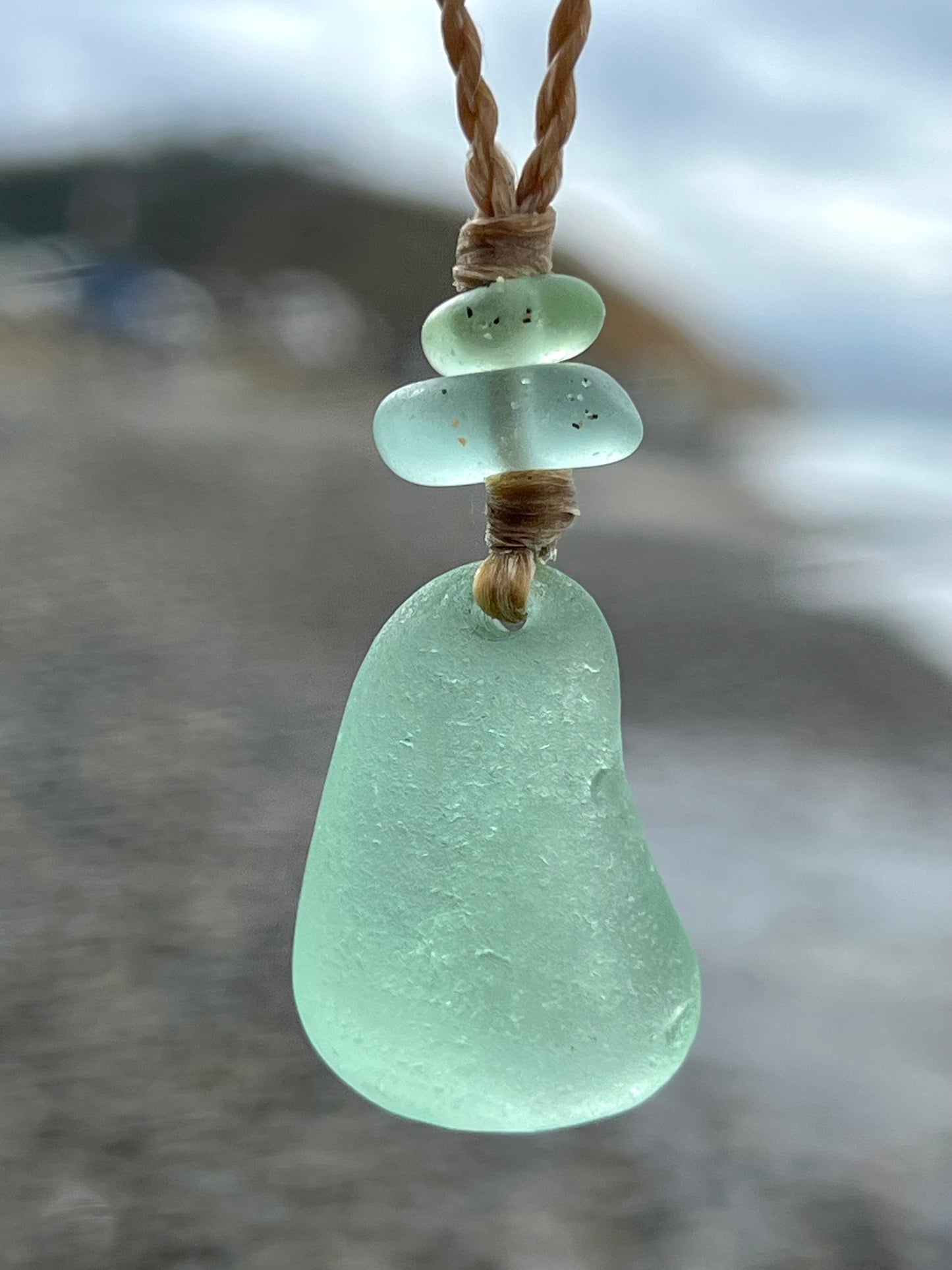 “Making Waves” Seafoam Sea Glass Necklace