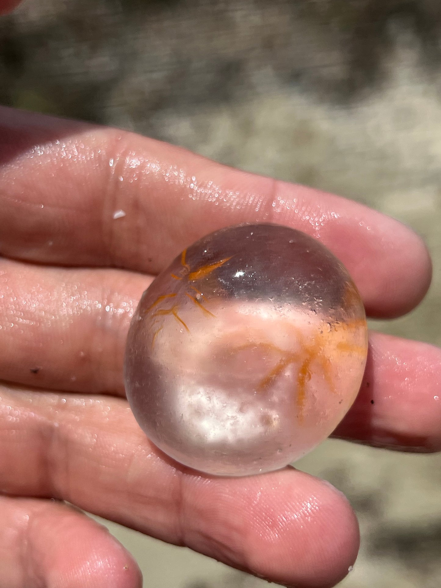 Murano Sea Glass- Orange