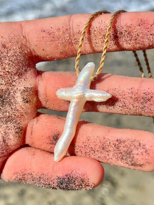 Pearl Cross Necklace