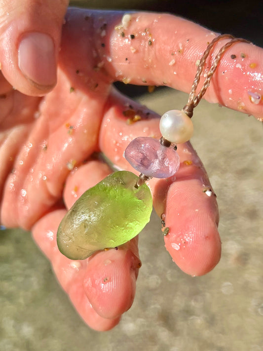 “People Eater”- Sea Glass Necklace **RARE**