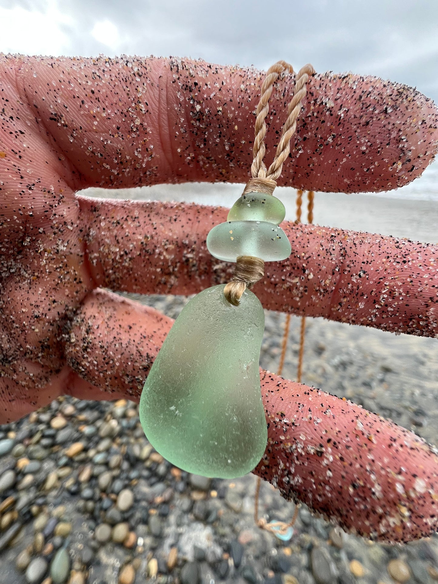 “Making Waves” Seafoam Sea Glass Necklace