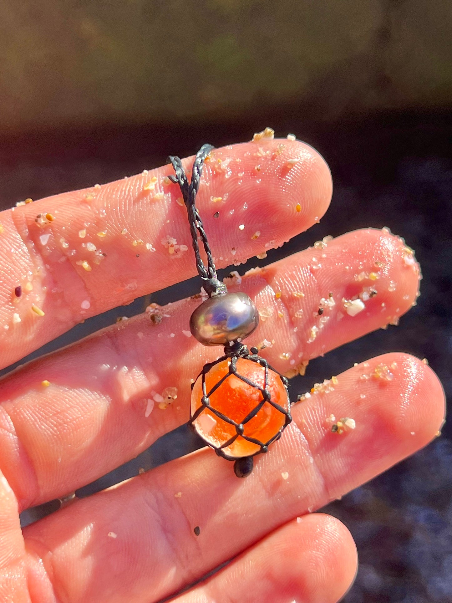 Halloween OceanFloat Sea Glass Necklace