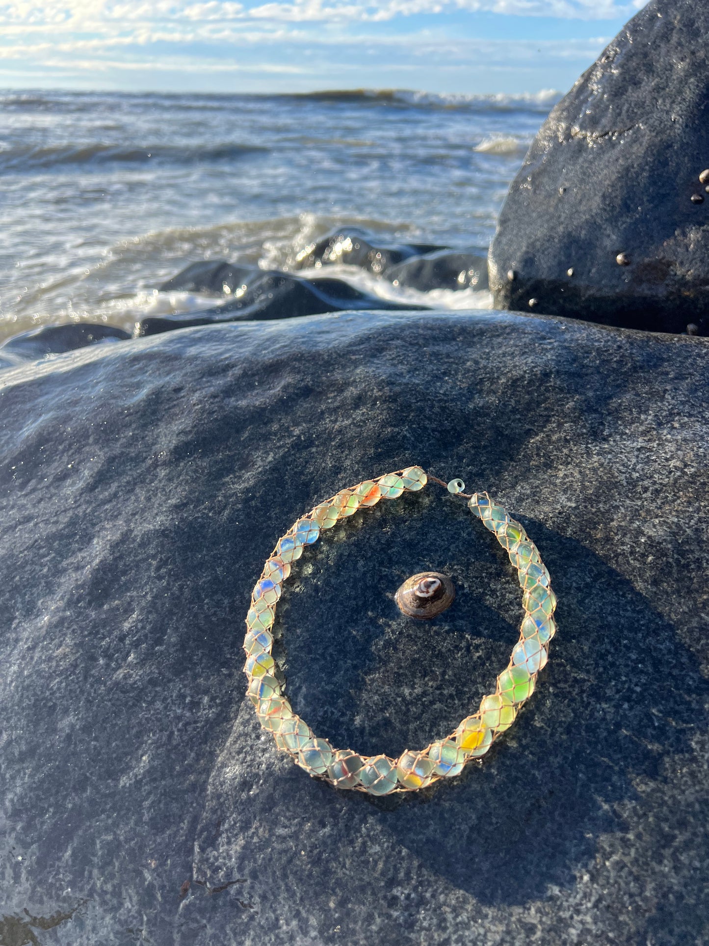 “Tsunami” Sea Marble Necklace