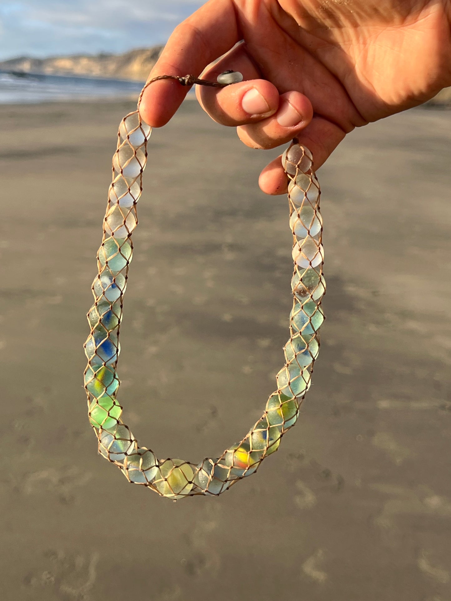 “Tsunami” Sea Marble Necklace- RARE