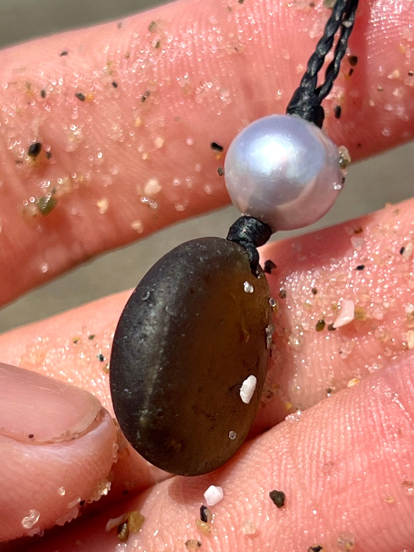 Perfect Black Sea Glass Necklace
