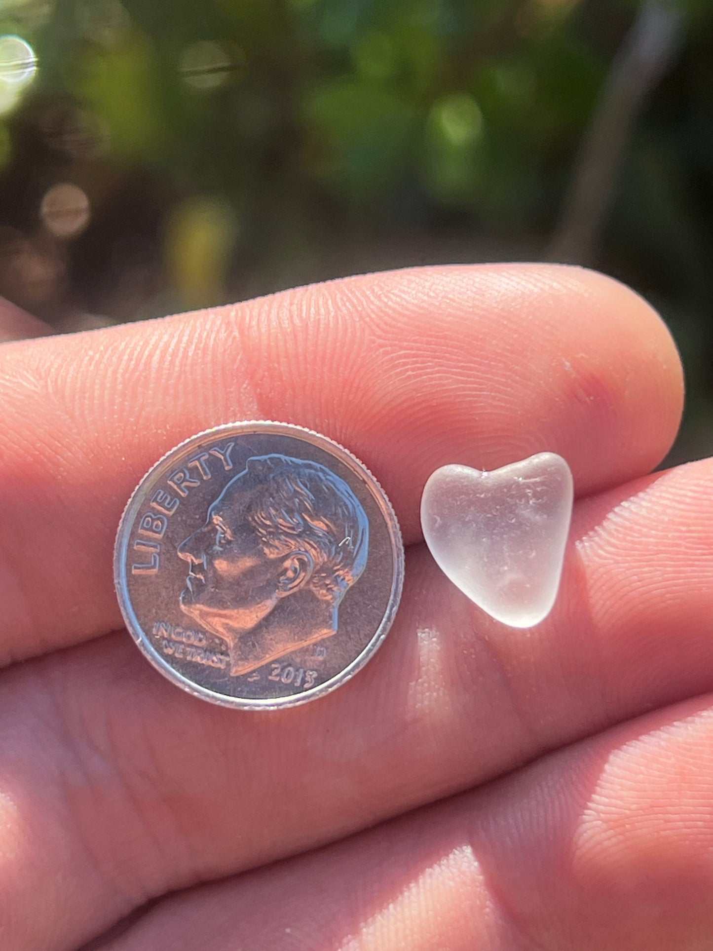 Clear Sea Glass Heart