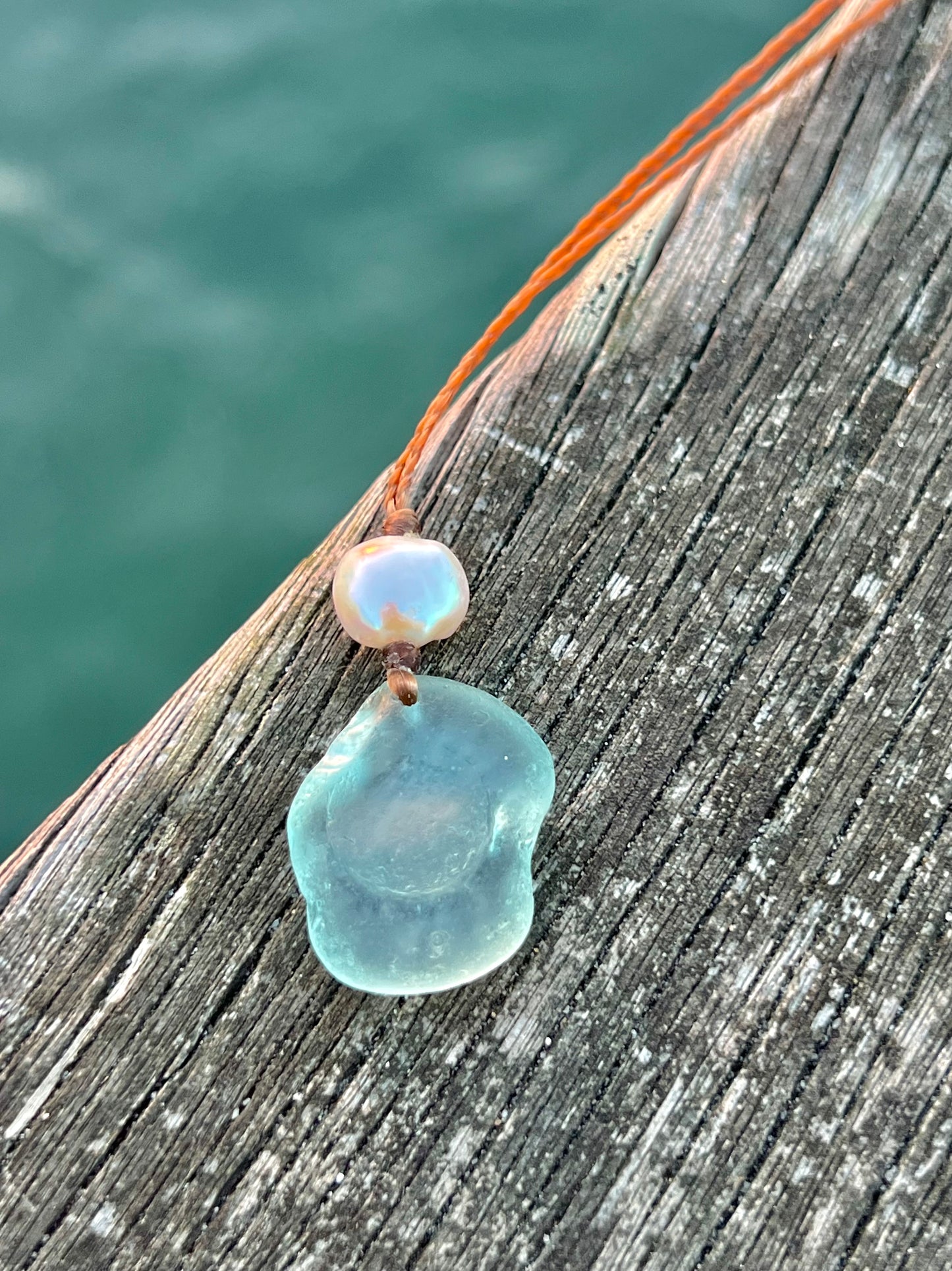 Stopper Top Sea Glass Necklace
