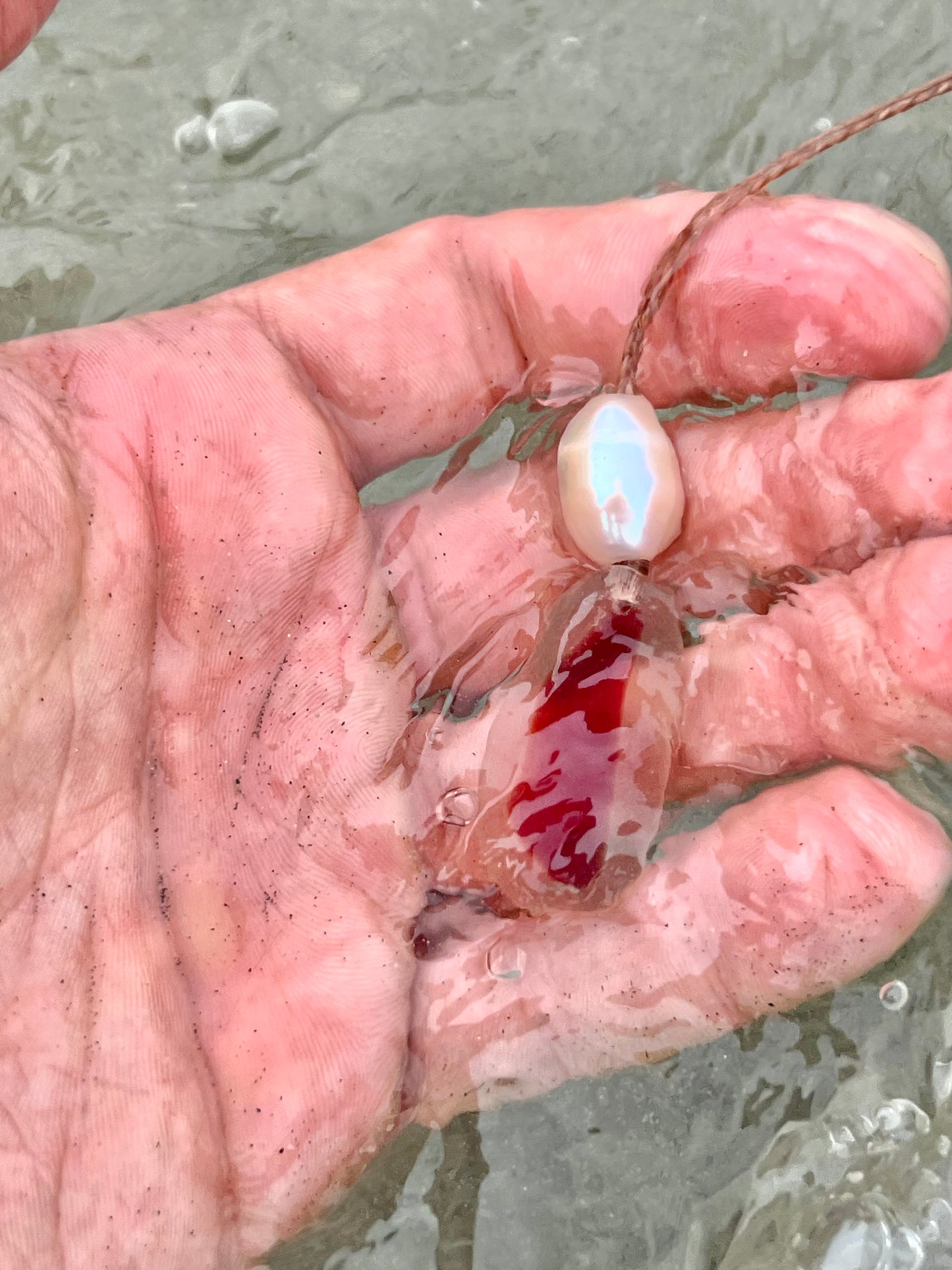 “Hot Pepper” RARE Sea Glass Necklace