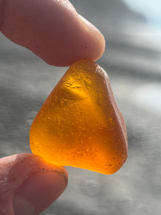 Orange Slice Sea Glass