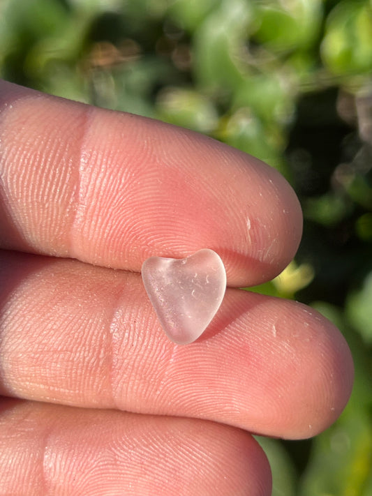 Clear Sea Glass Heart