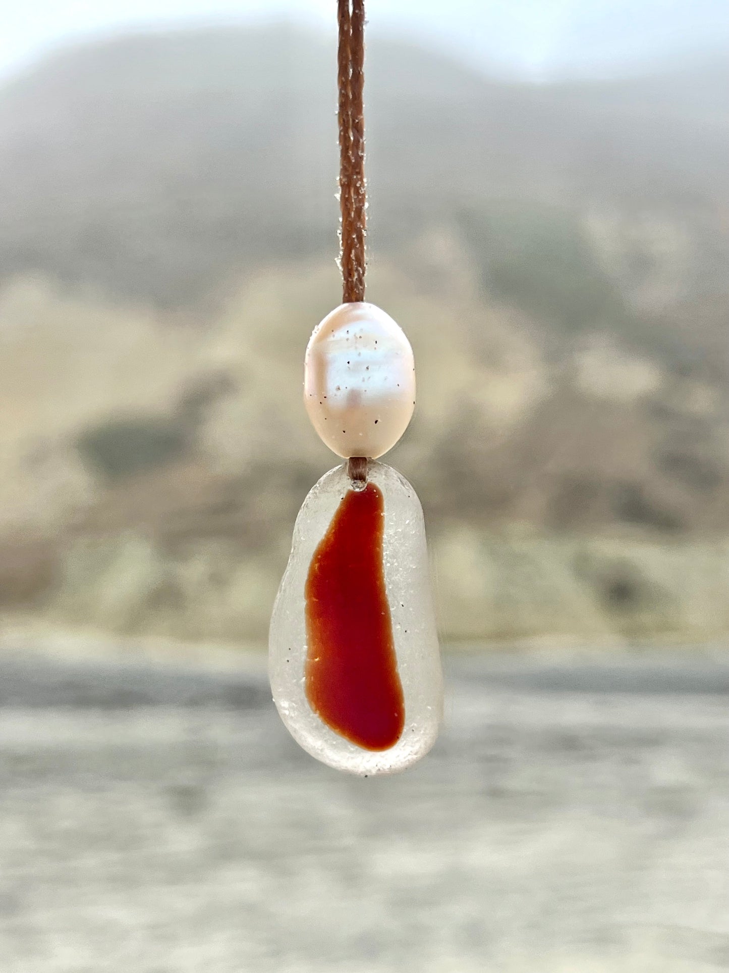 “Hot Pepper” RARE Sea Glass Necklace