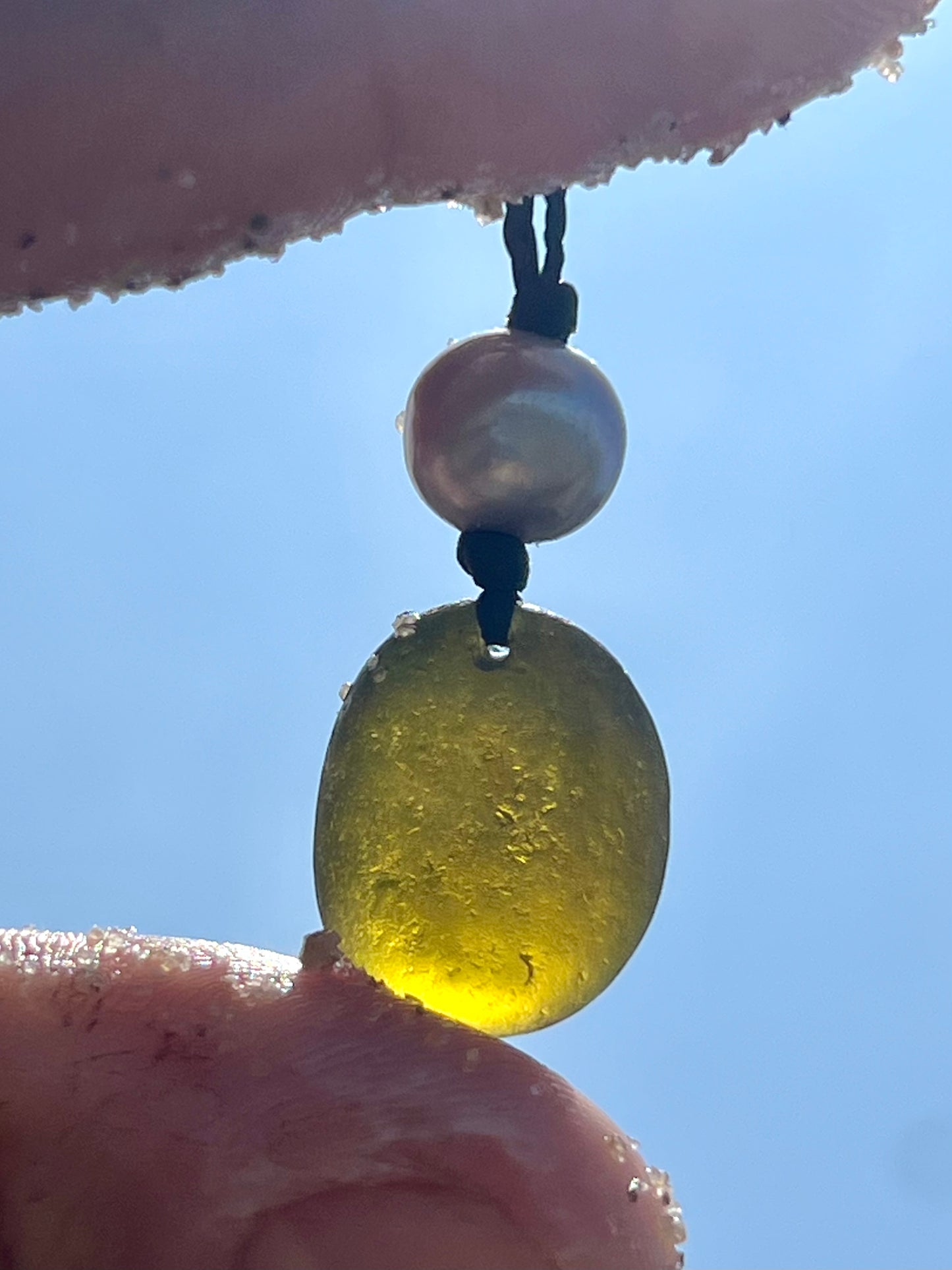 Perfect Black Sea Glass Necklace