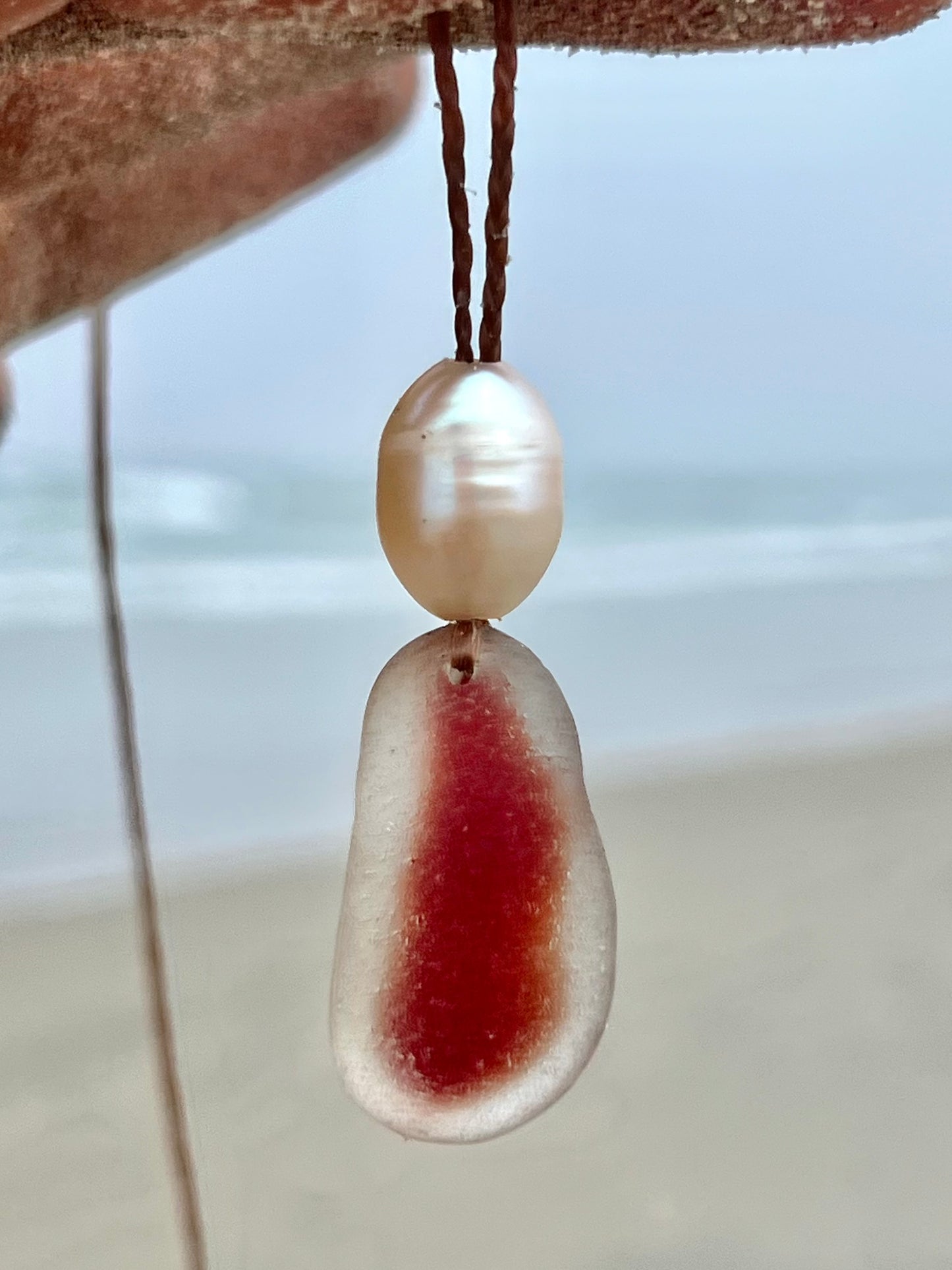 “Hot Pepper” RARE Sea Glass Necklace