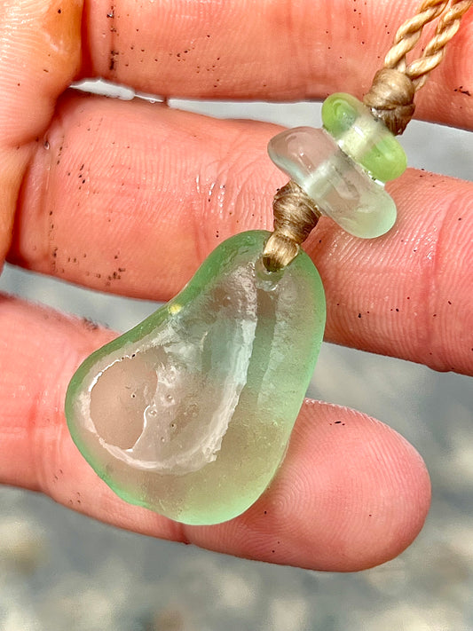 “Making Waves” Seafoam Sea Glass Necklace