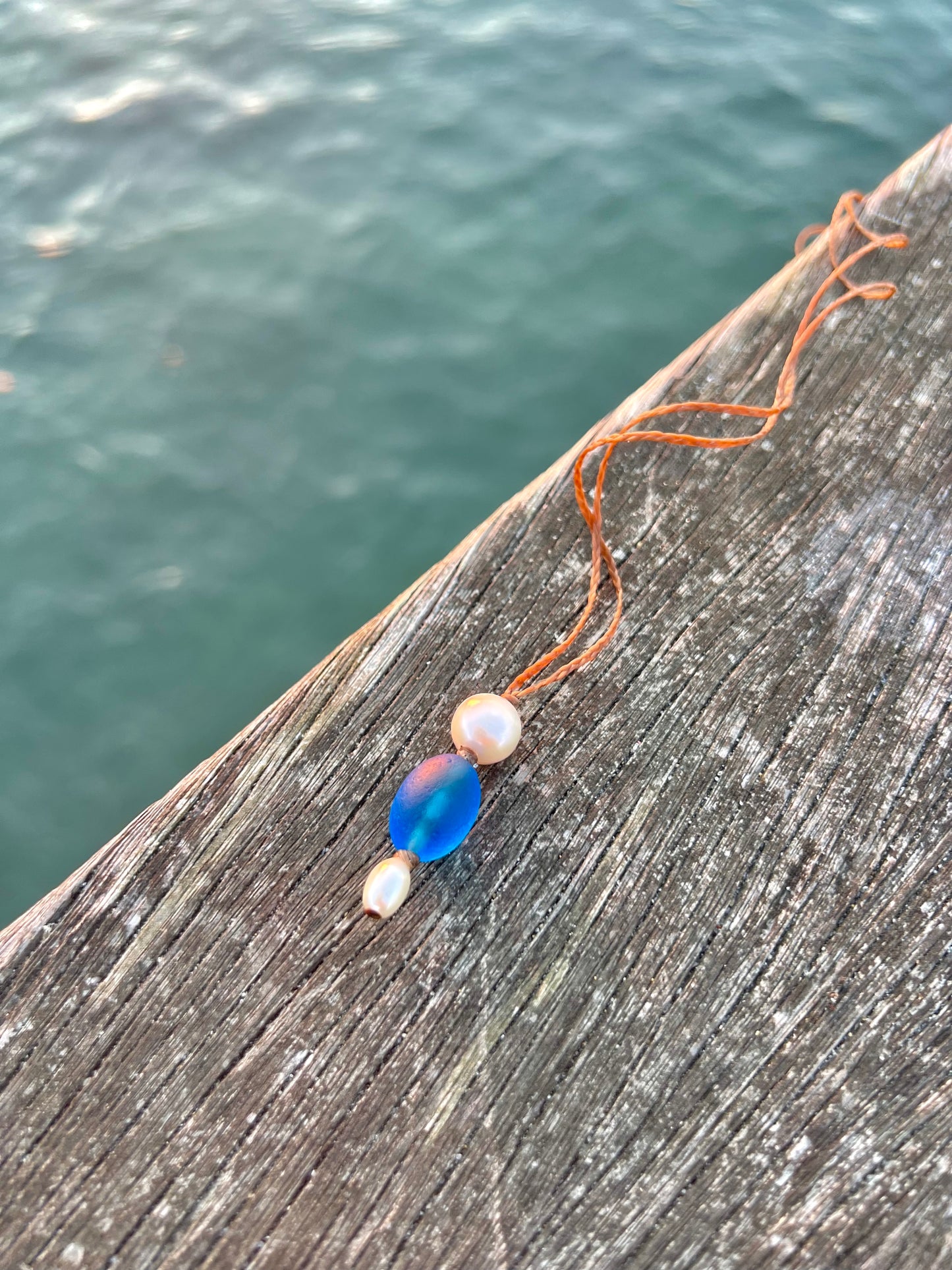 RARE Turquoise Sea Bead Necklace