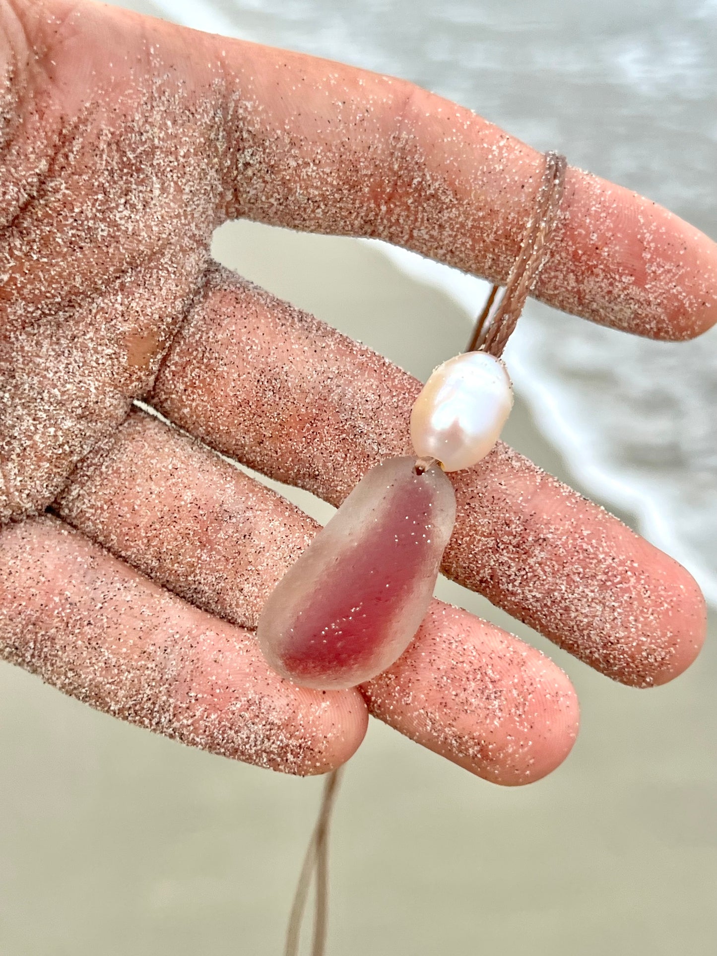 “Hot Pepper” RARE Sea Glass Necklace
