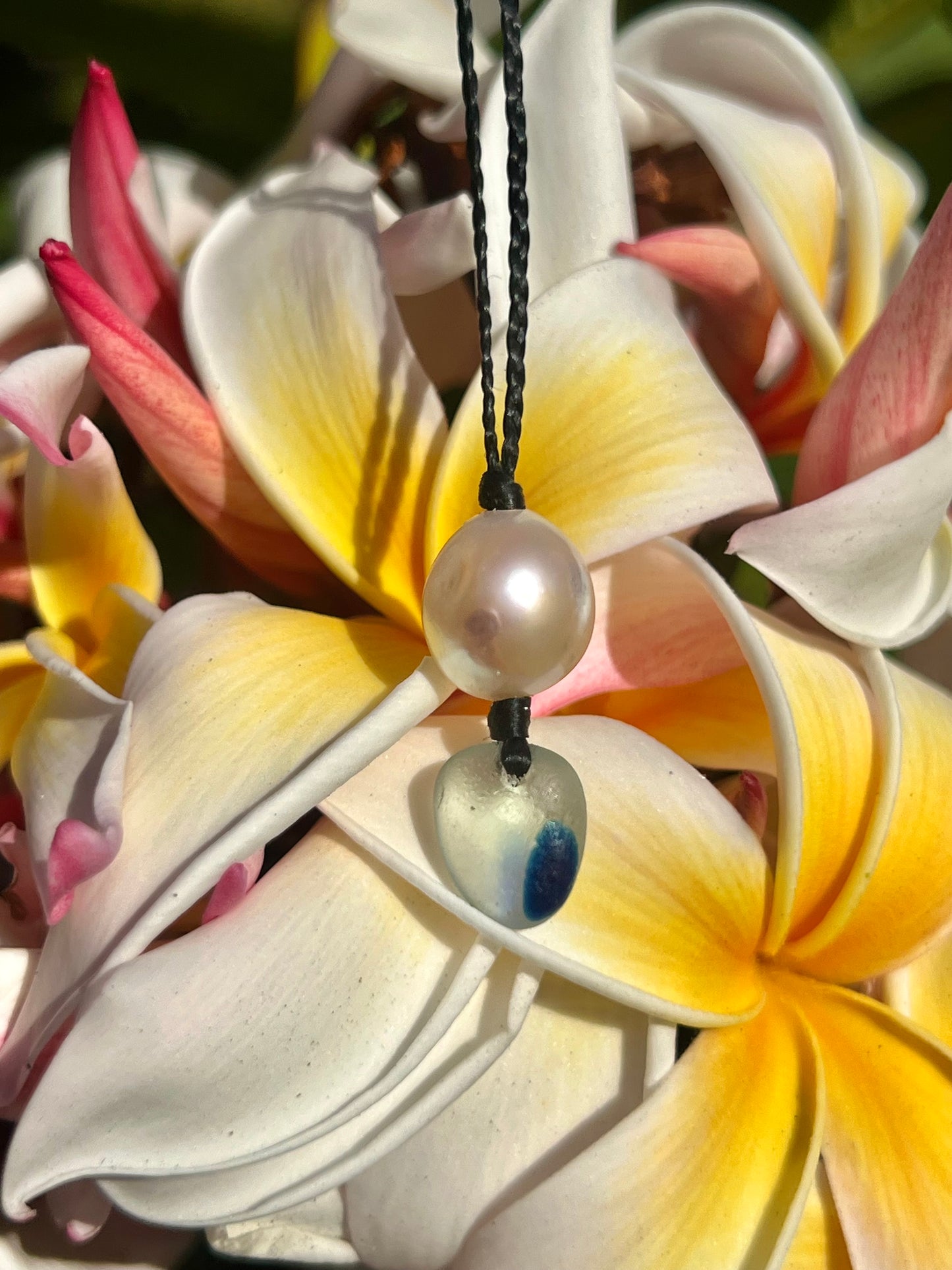 Seaham Blue Multi Sea Glass Necklace
