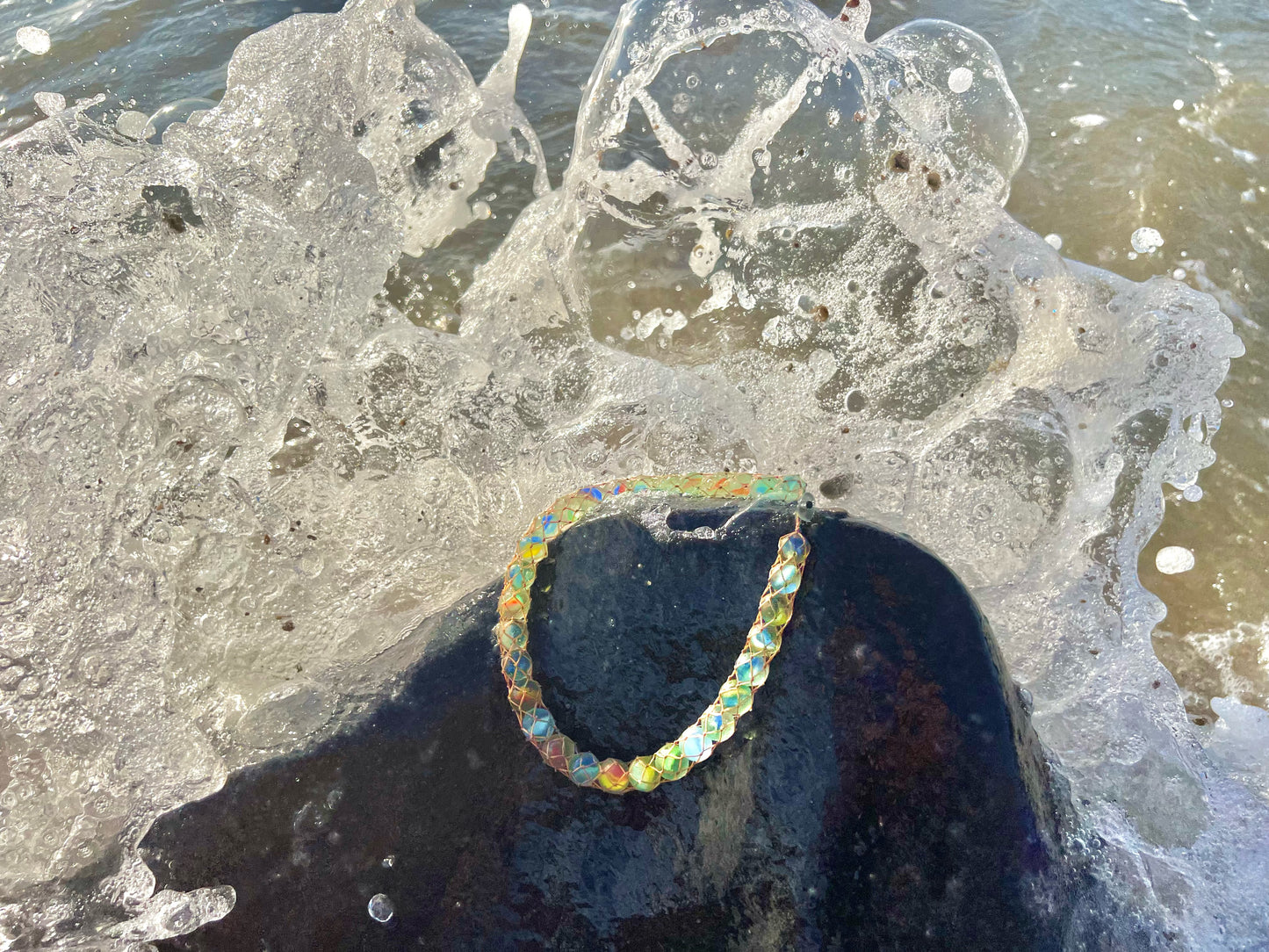“Tsunami” Sea Marble Necklace