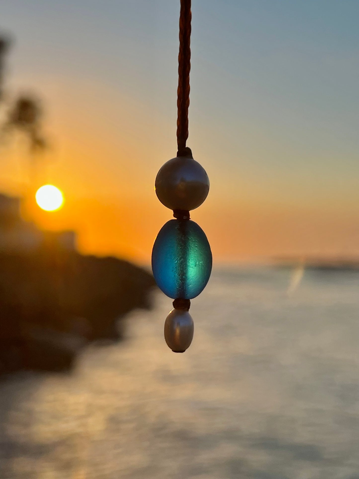 RARE Turquoise Sea Bead Necklace