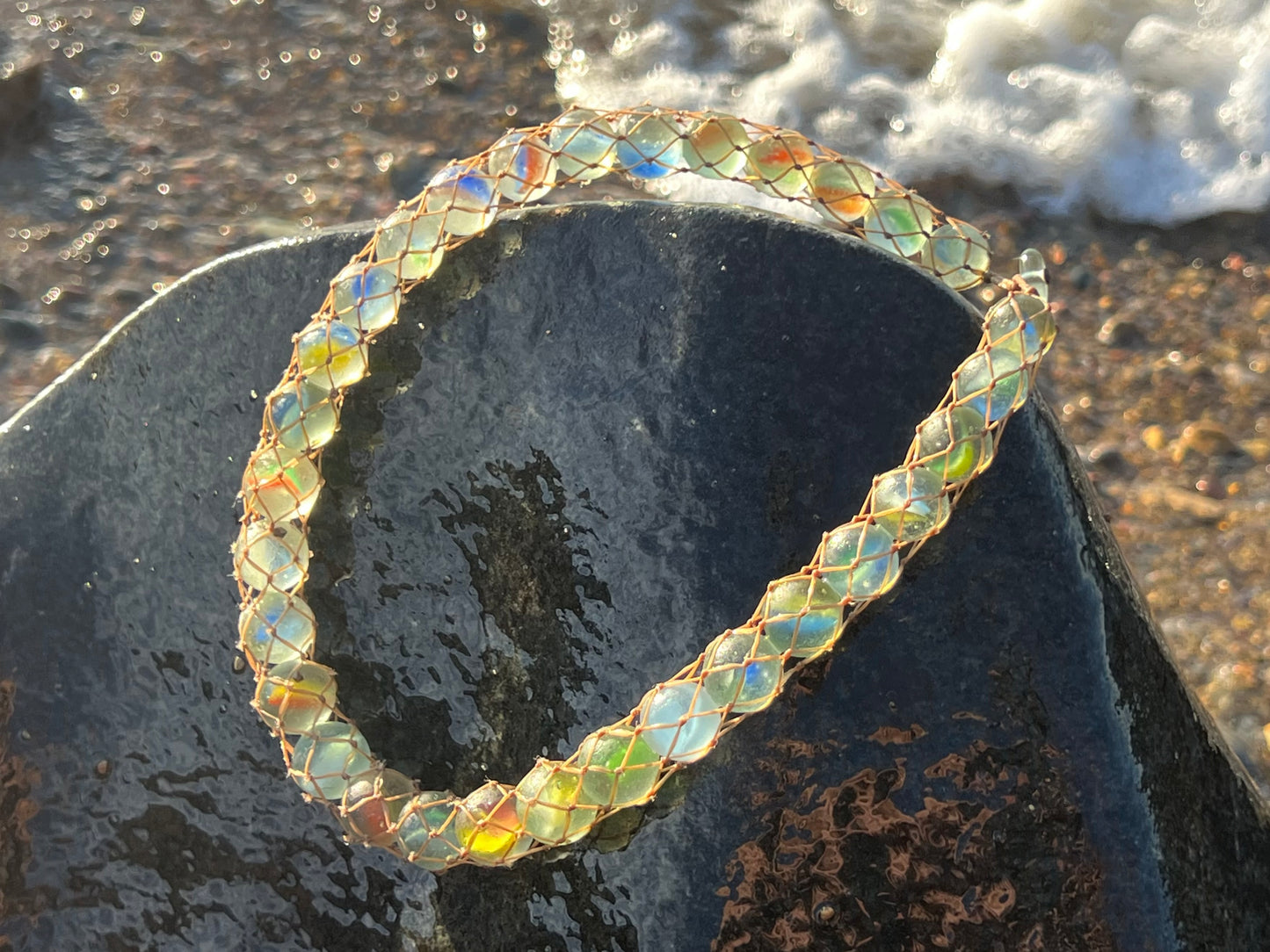 “Tsunami” Sea Marble Necklace