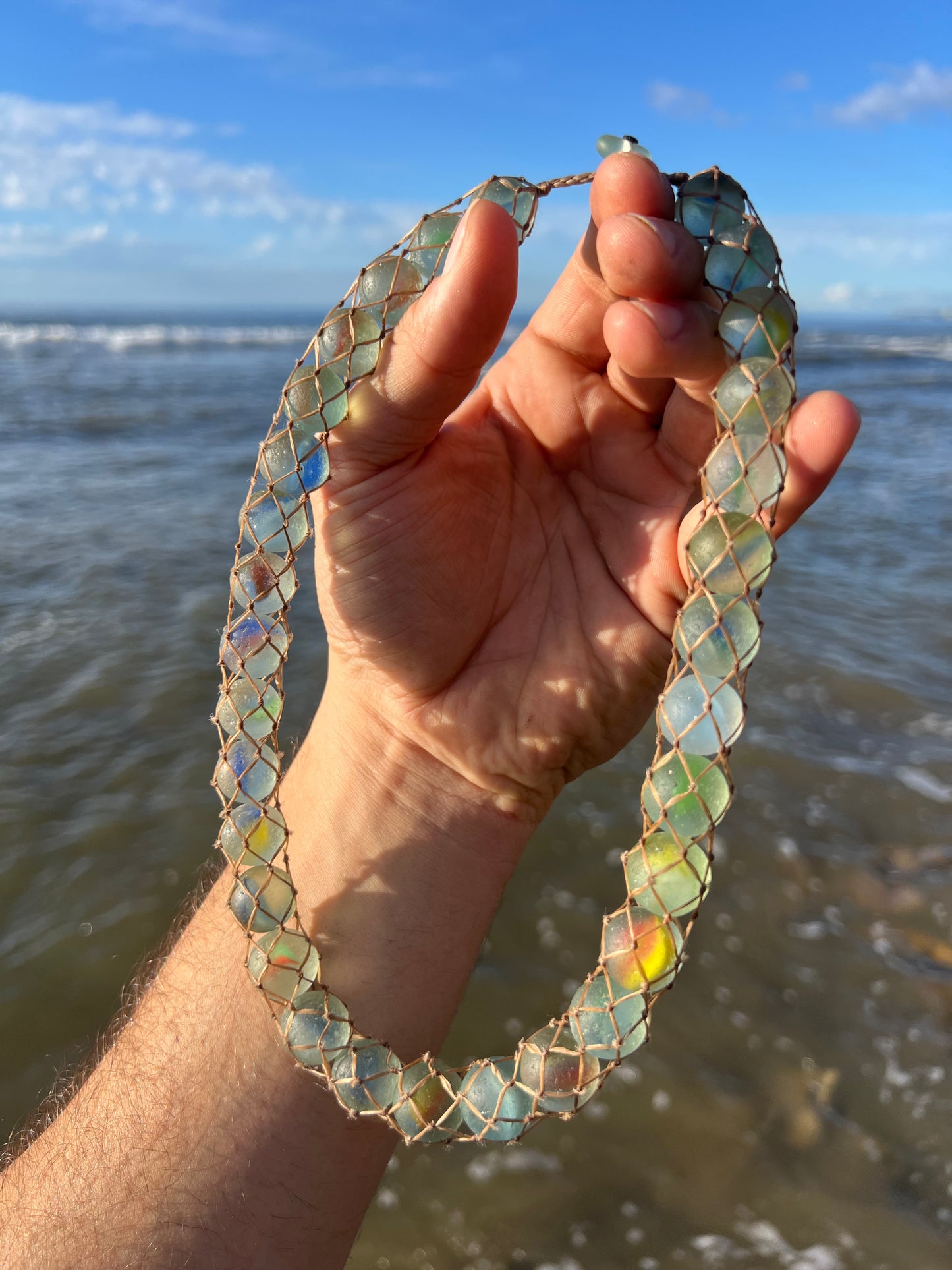 “Tsunami” Sea Marble Necklace