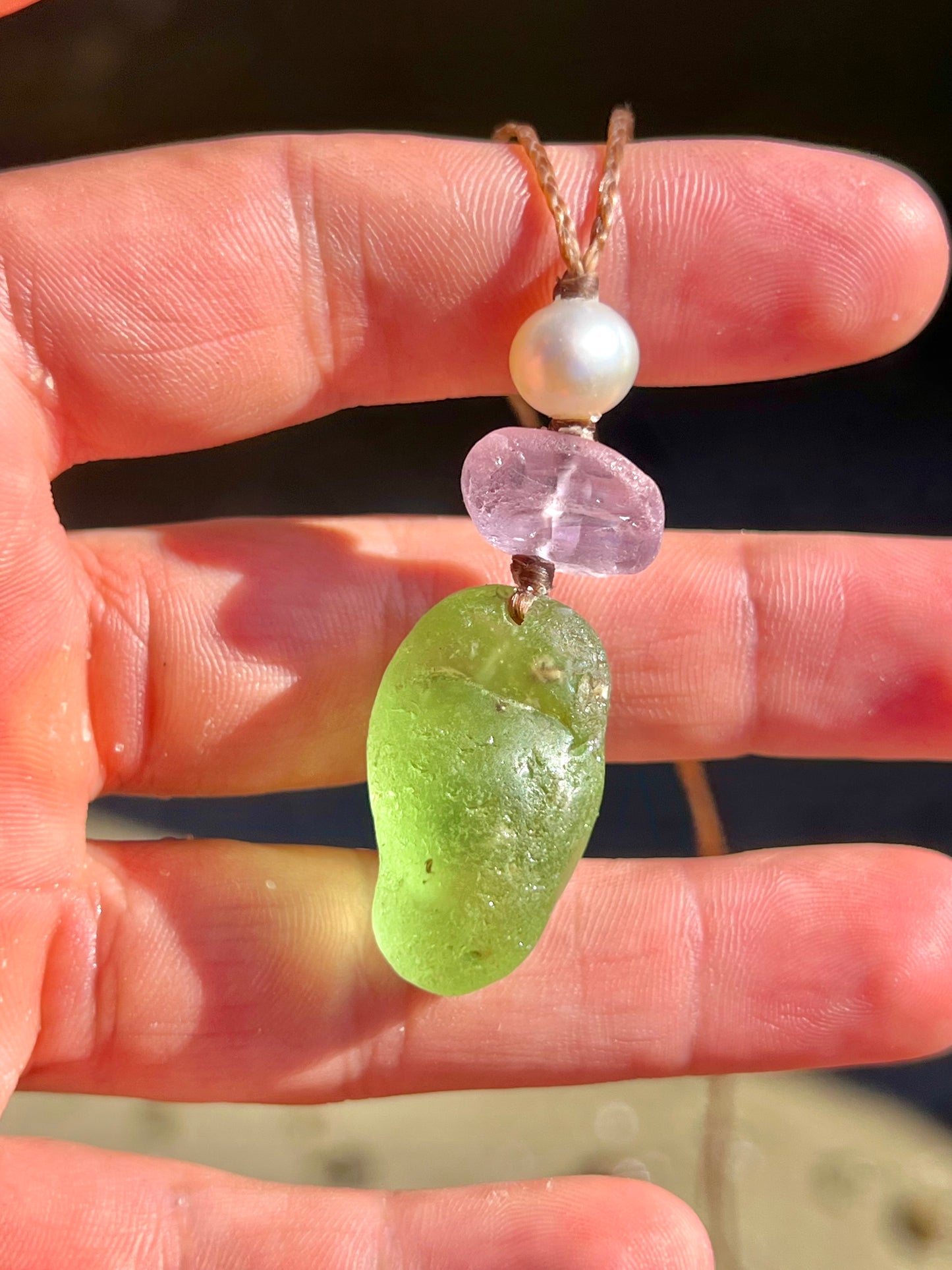 “People Eater”- Sea Glass Necklace **RARE**