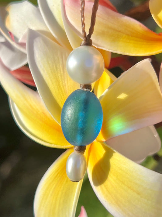 RARE Turquoise Sea Bead Necklace