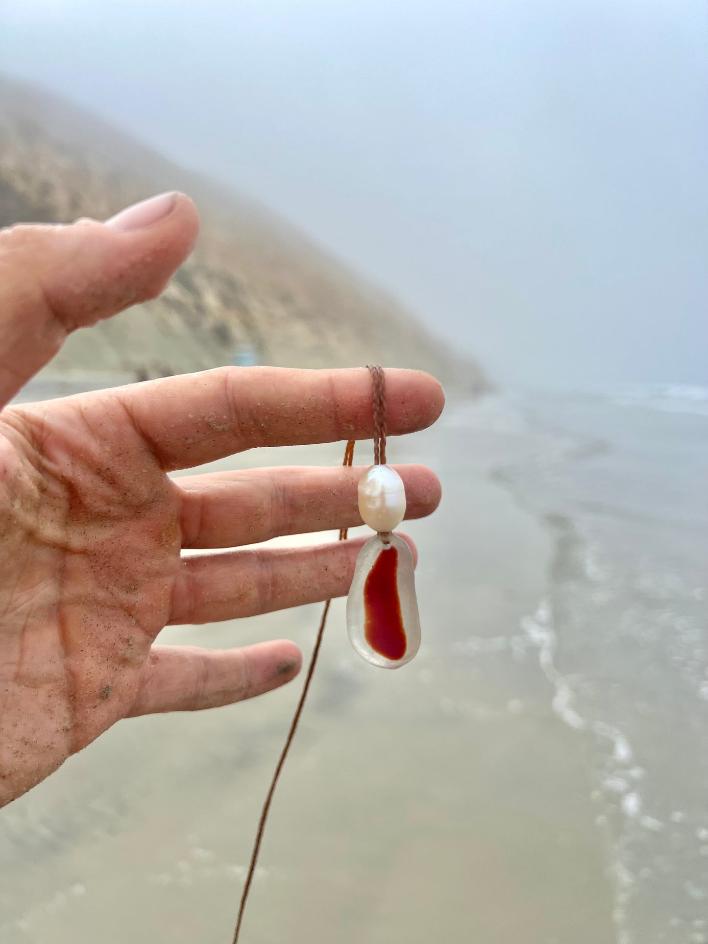 “Hot Pepper” RARE Sea Glass Necklace