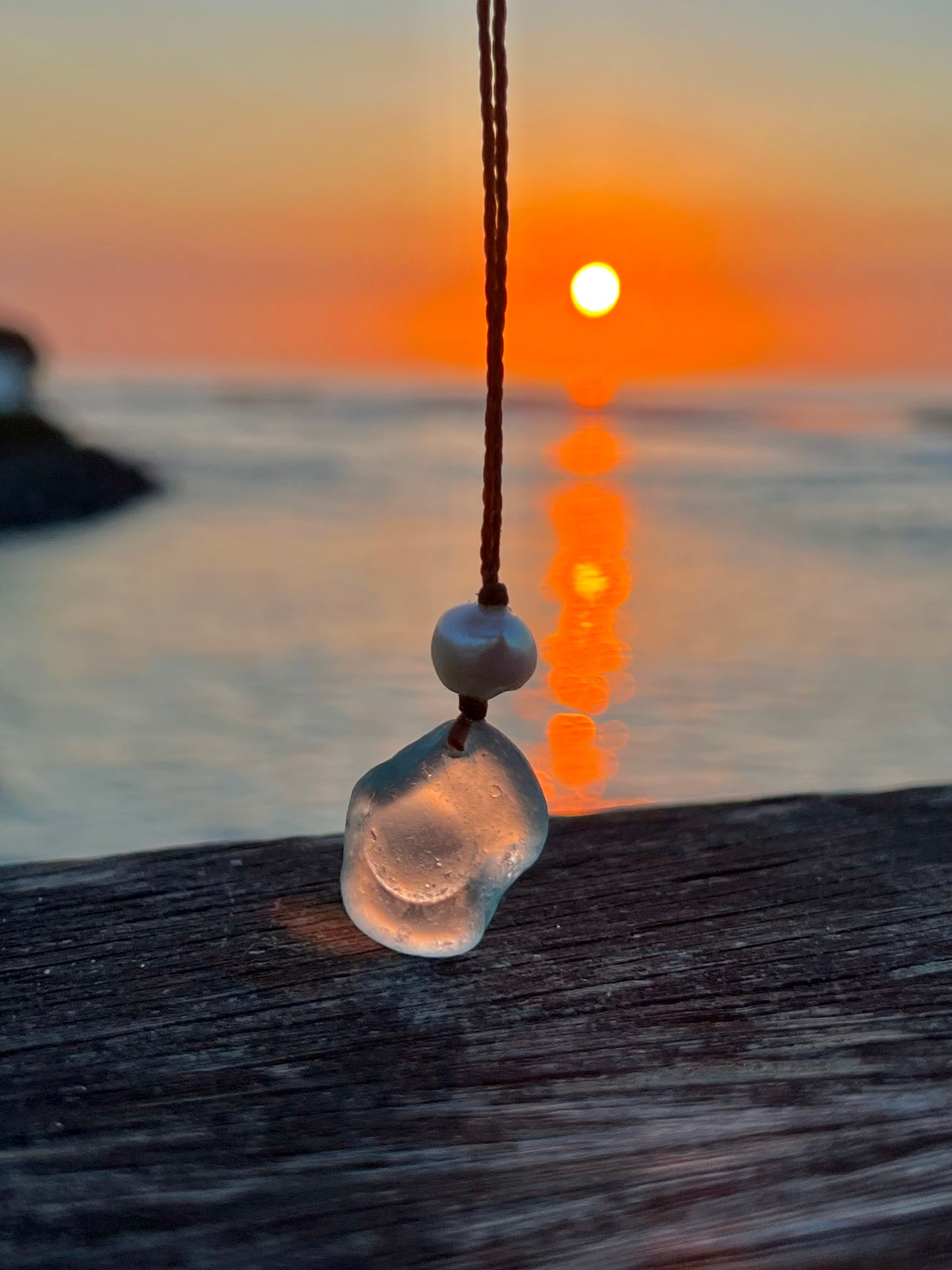 Stopper Top Sea Glass Necklace
