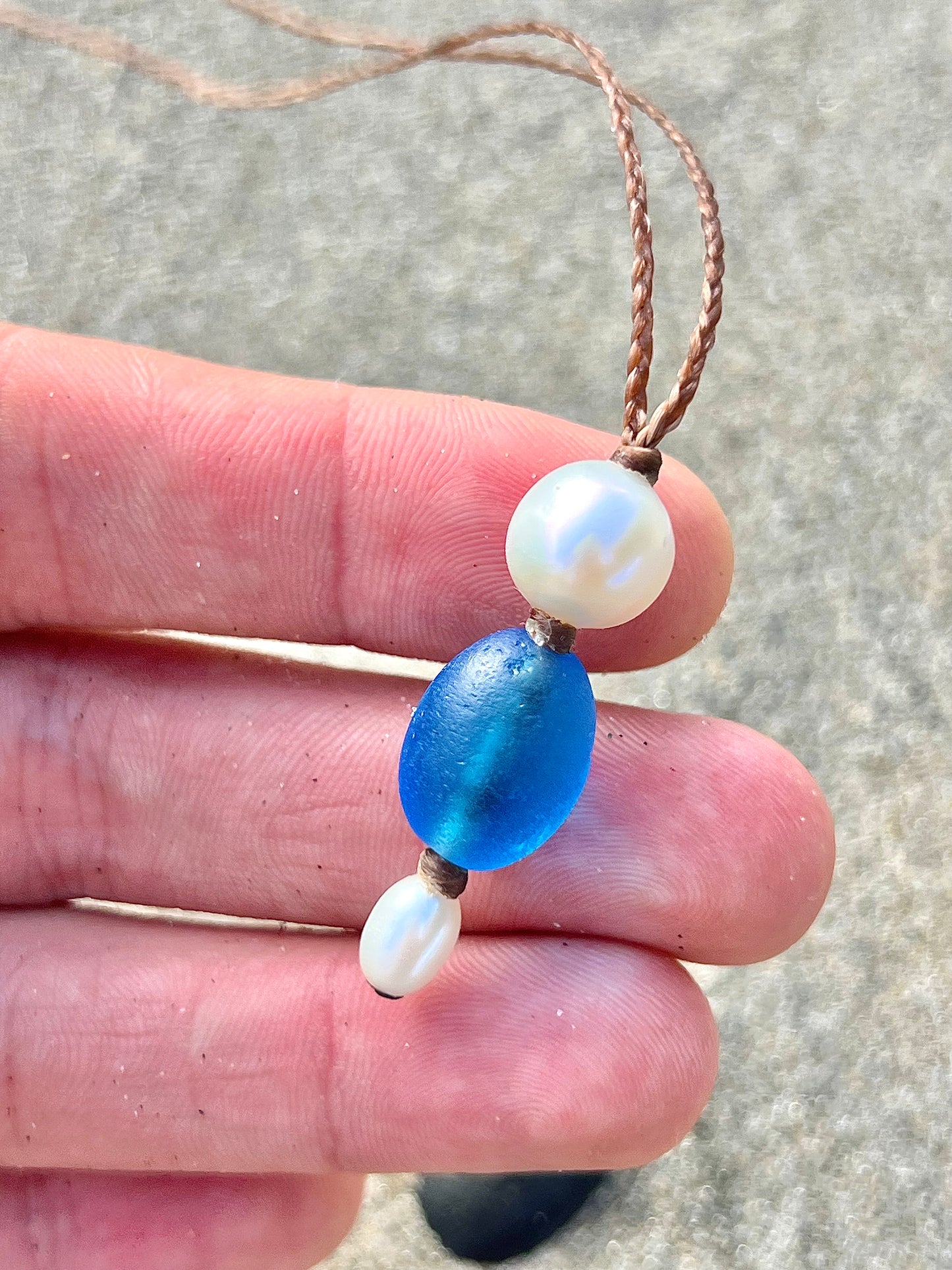 RARE Turquoise Sea Bead Necklace