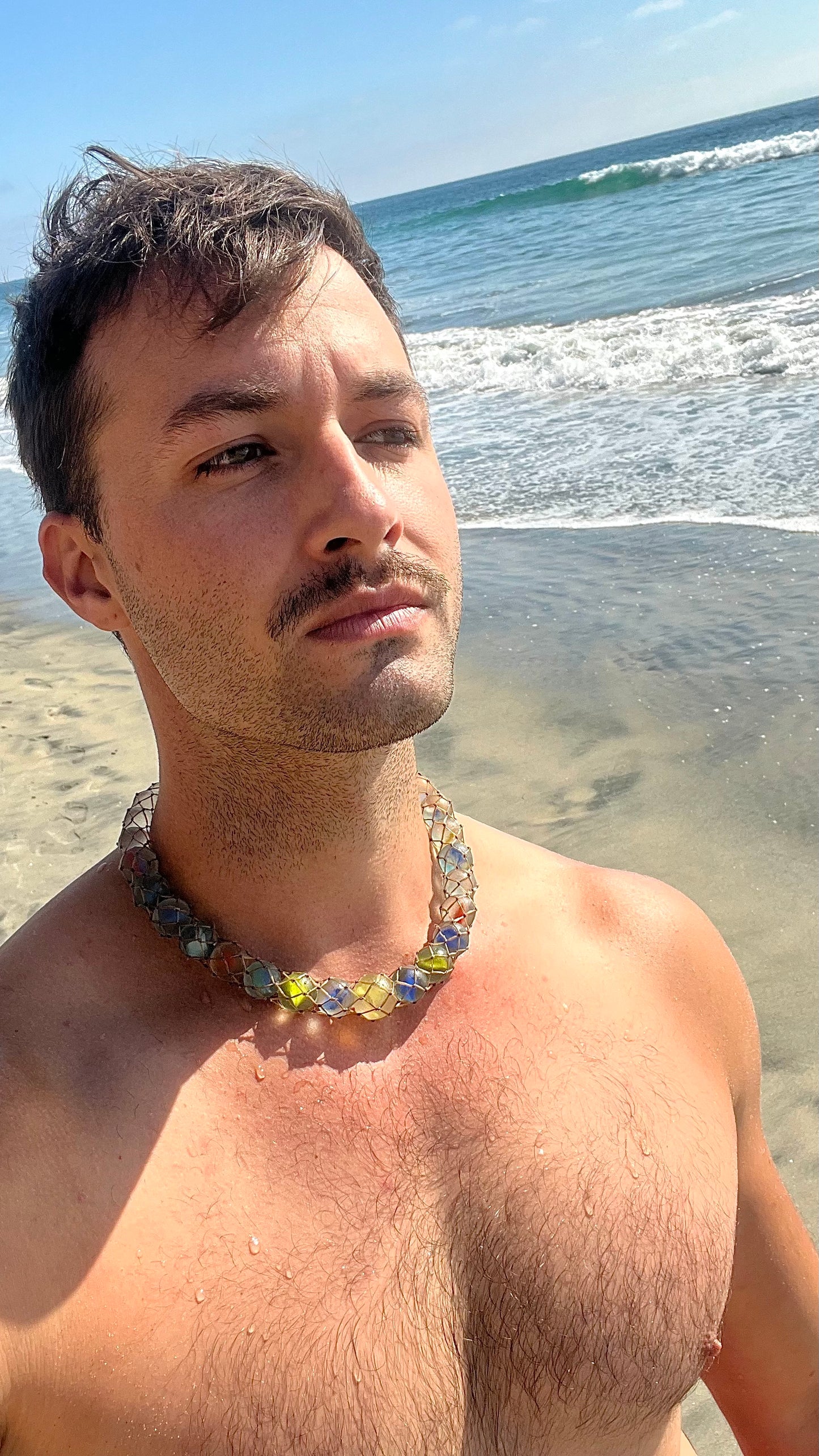 “Tsunami” Sea Marble Necklace- RARE