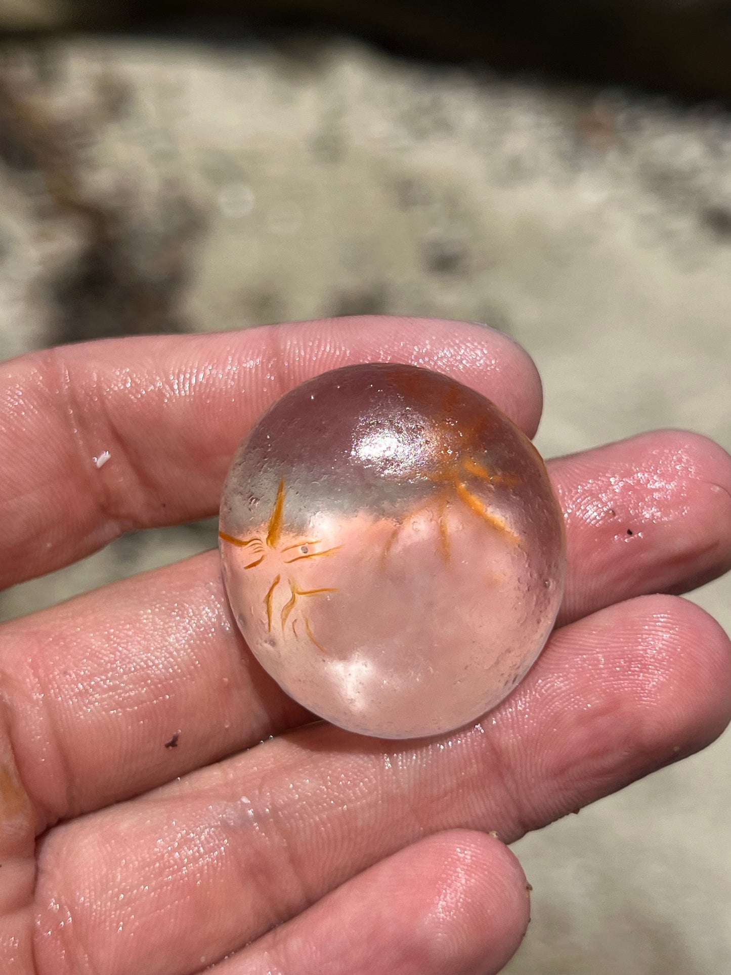 Murano Sea Glass- Orange