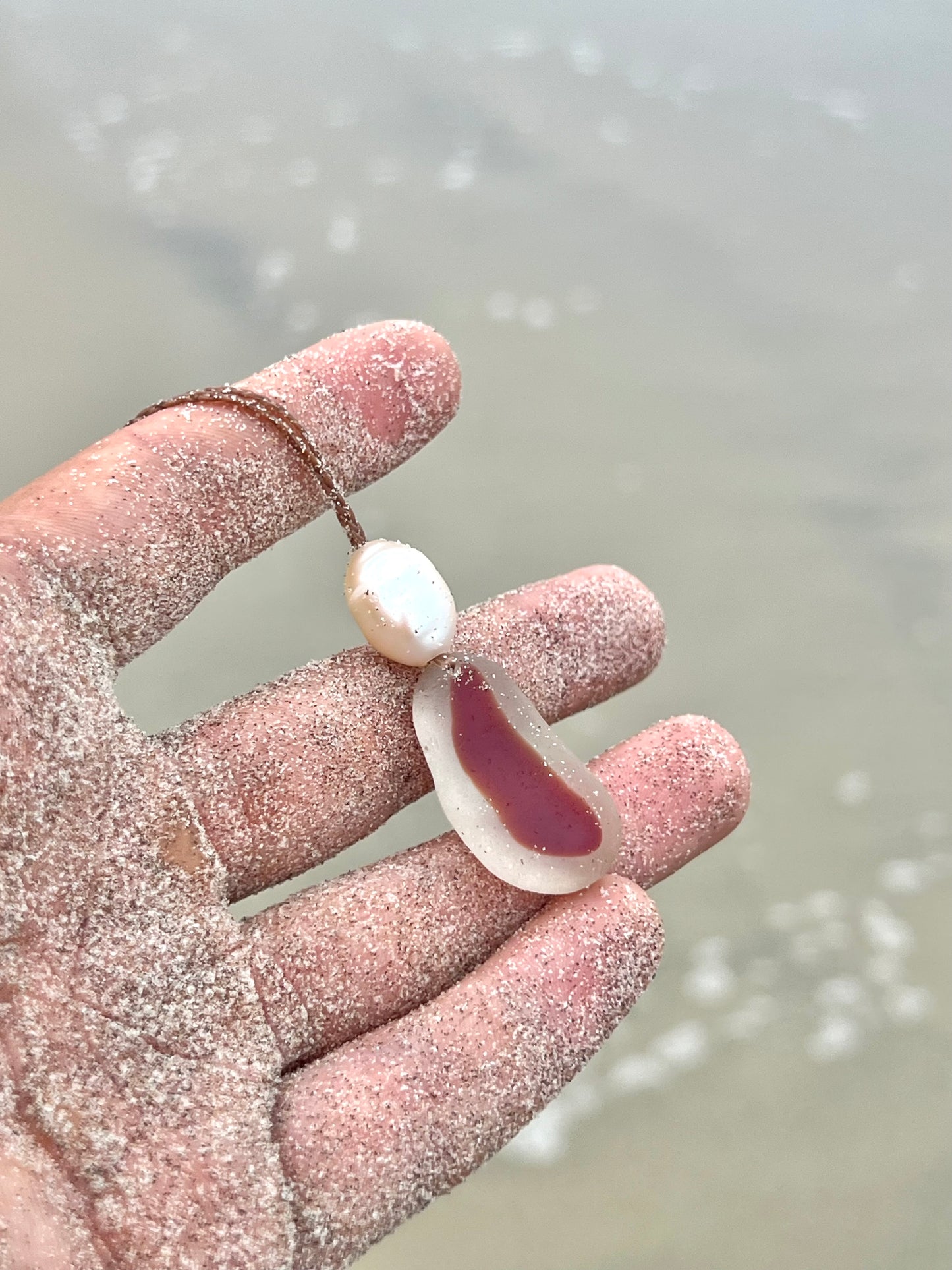 “Hot Pepper” RARE Sea Glass Necklace