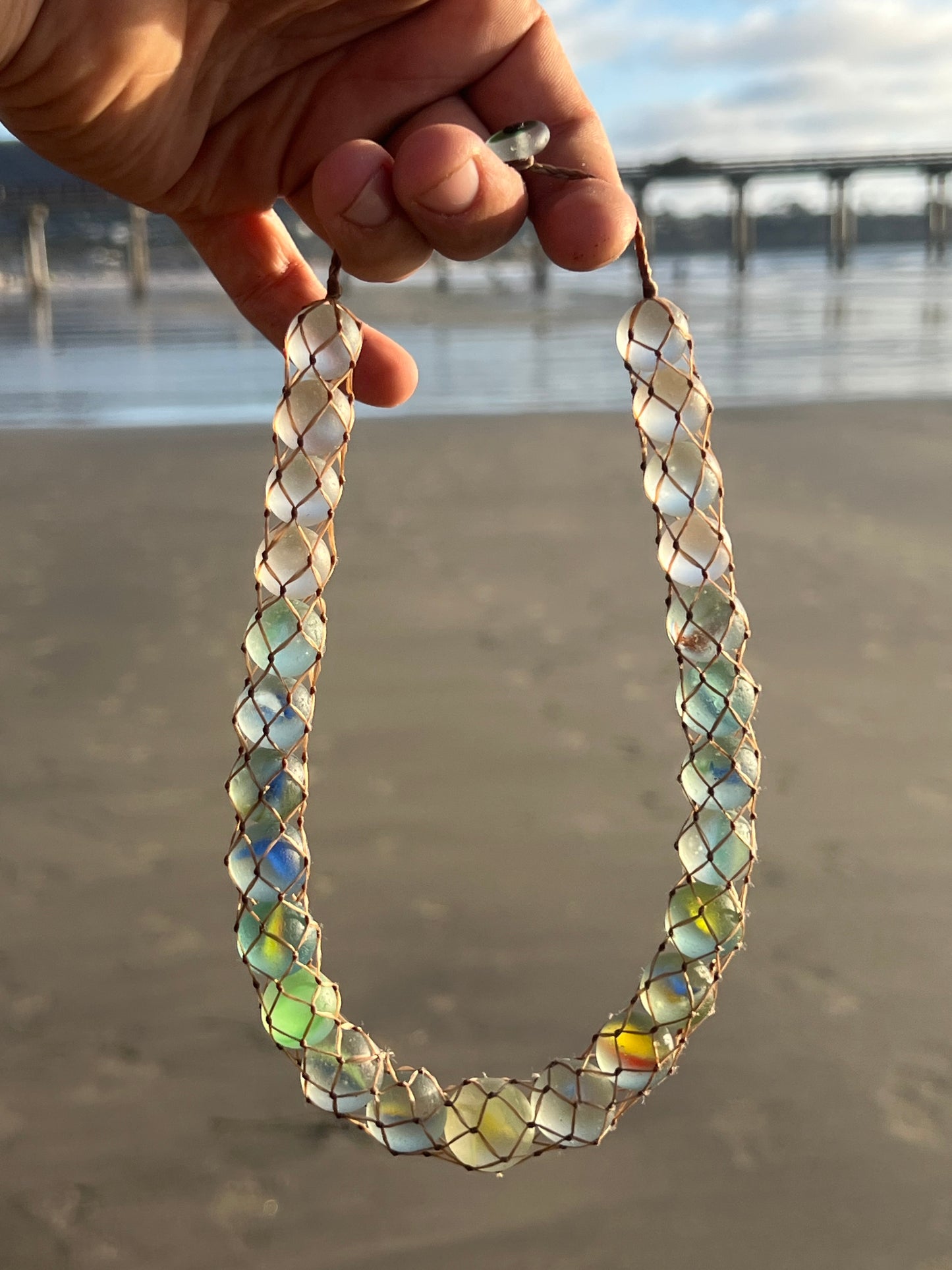 “Tsunami” Sea Marble Necklace- RARE