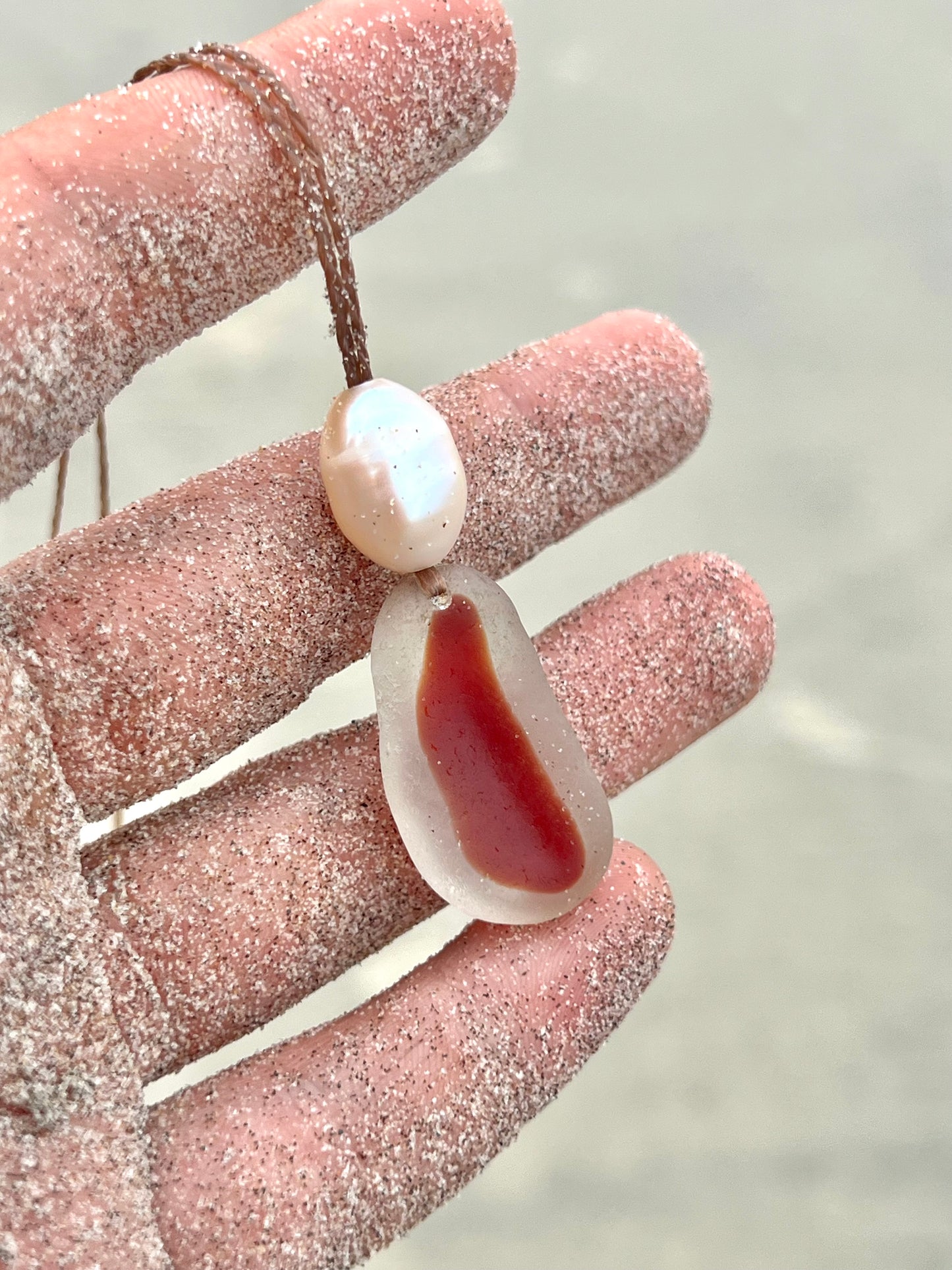 “Hot Pepper” RARE Sea Glass Necklace