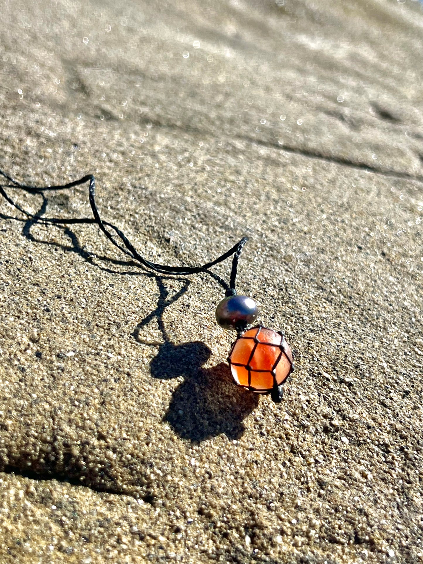Halloween OceanFloat Sea Glass Necklace