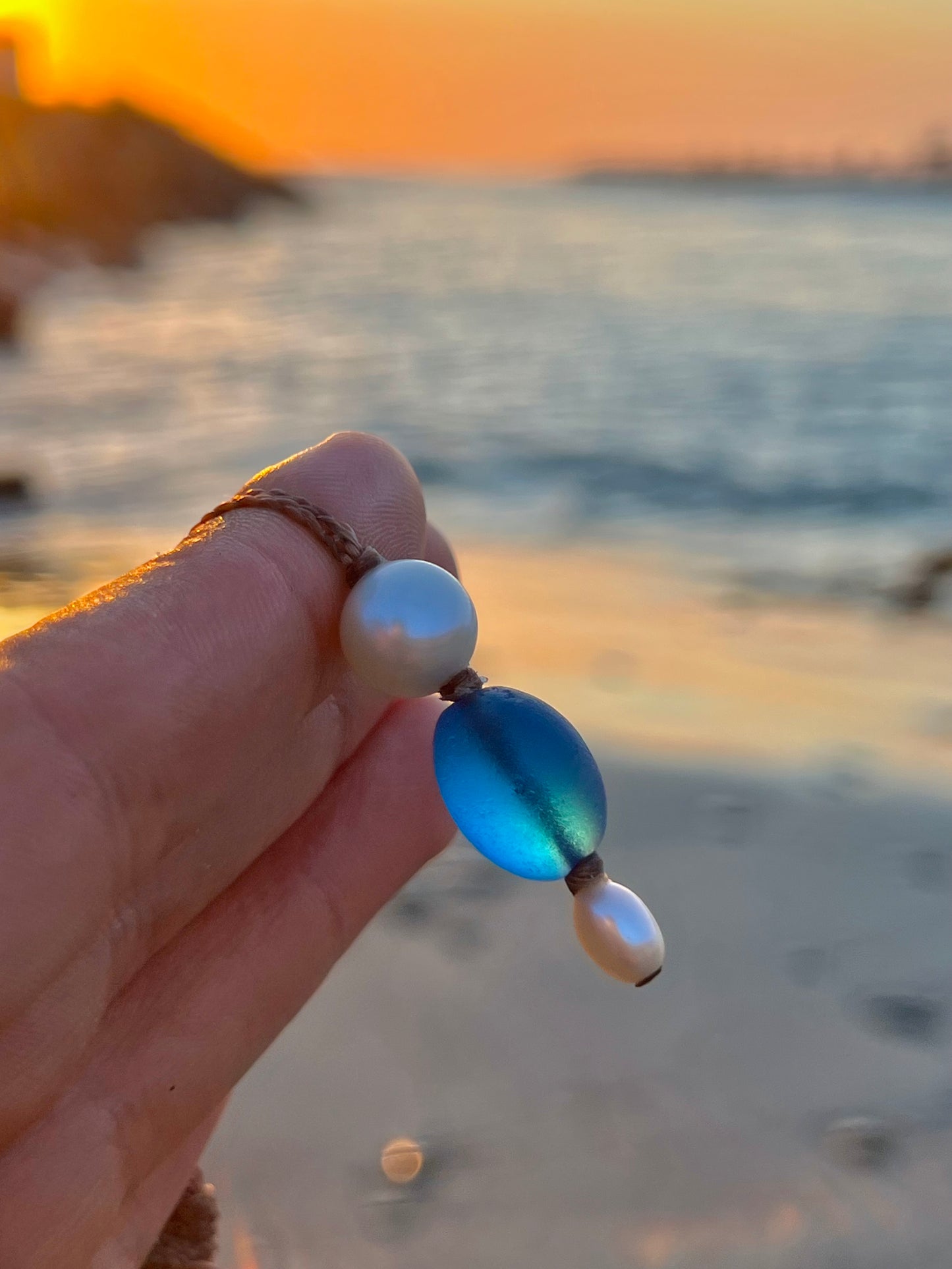 RARE Turquoise Sea Bead Necklace