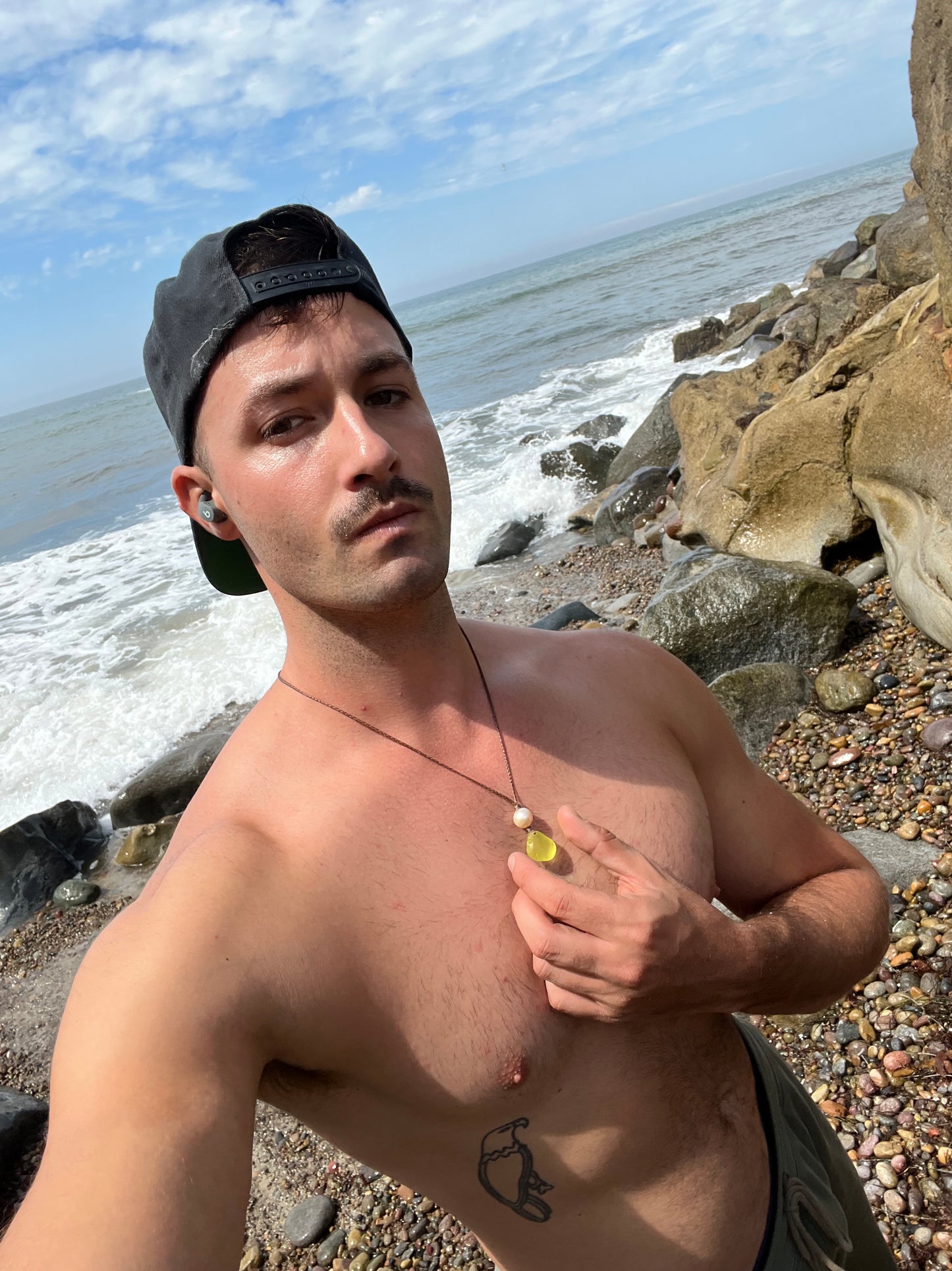 Lemon Yellow UV Sea Glass Necklace