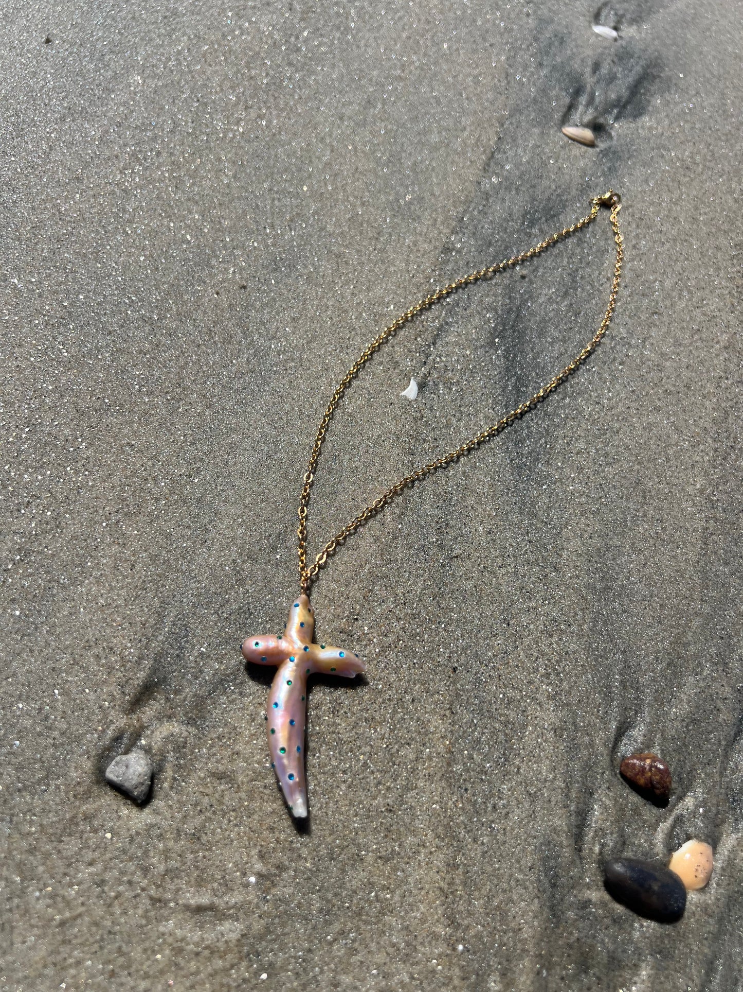 Gem Encrusted Pearl Necklace
