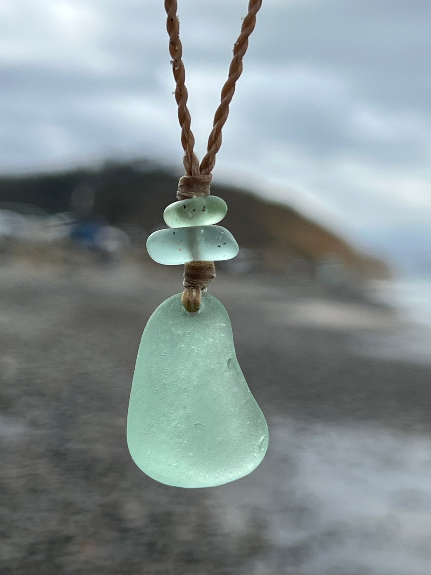 “Making Waves” Seafoam Sea Glass Necklace