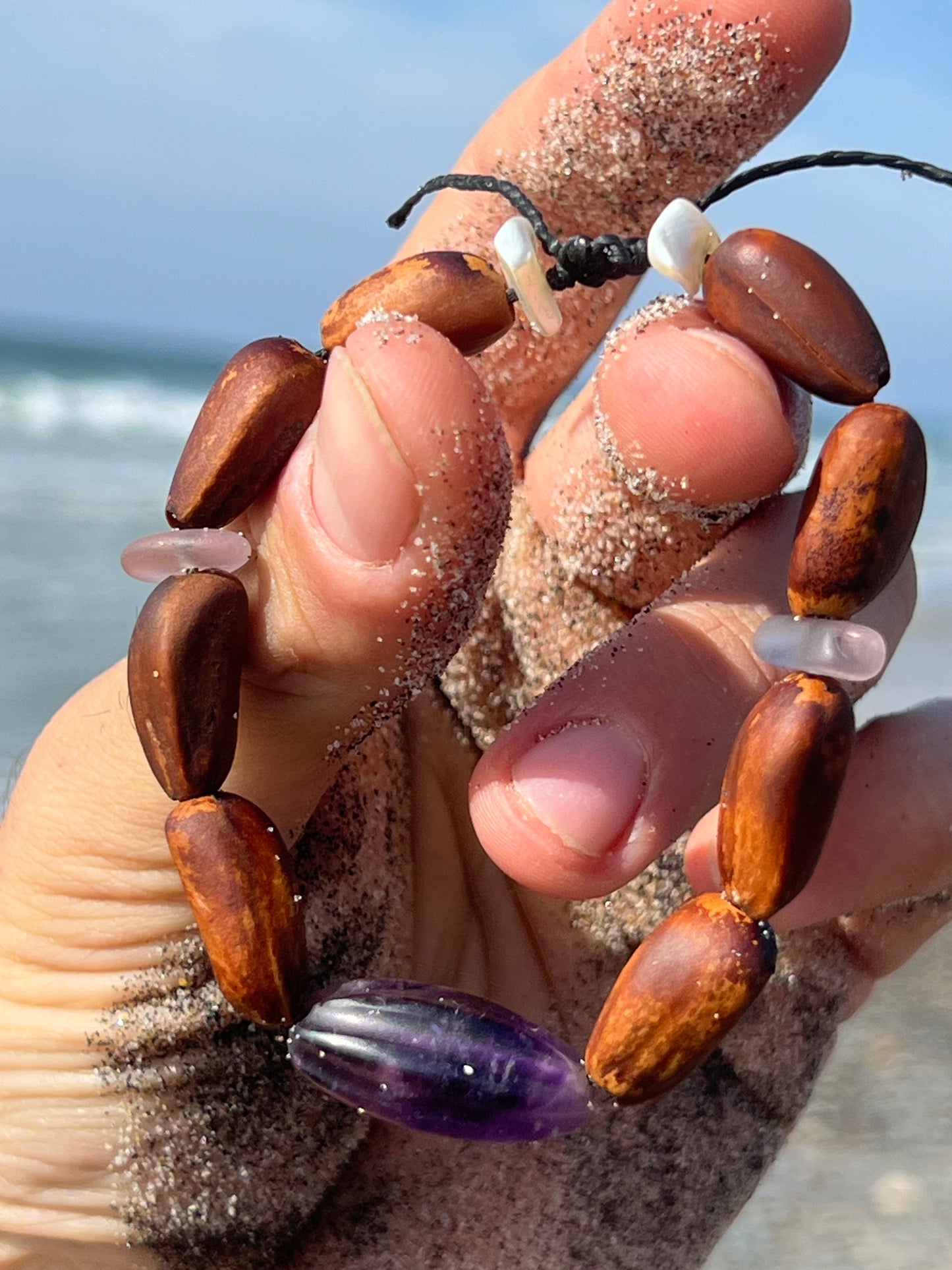 Torrey Bracelet with Amethyst and Sea Glass